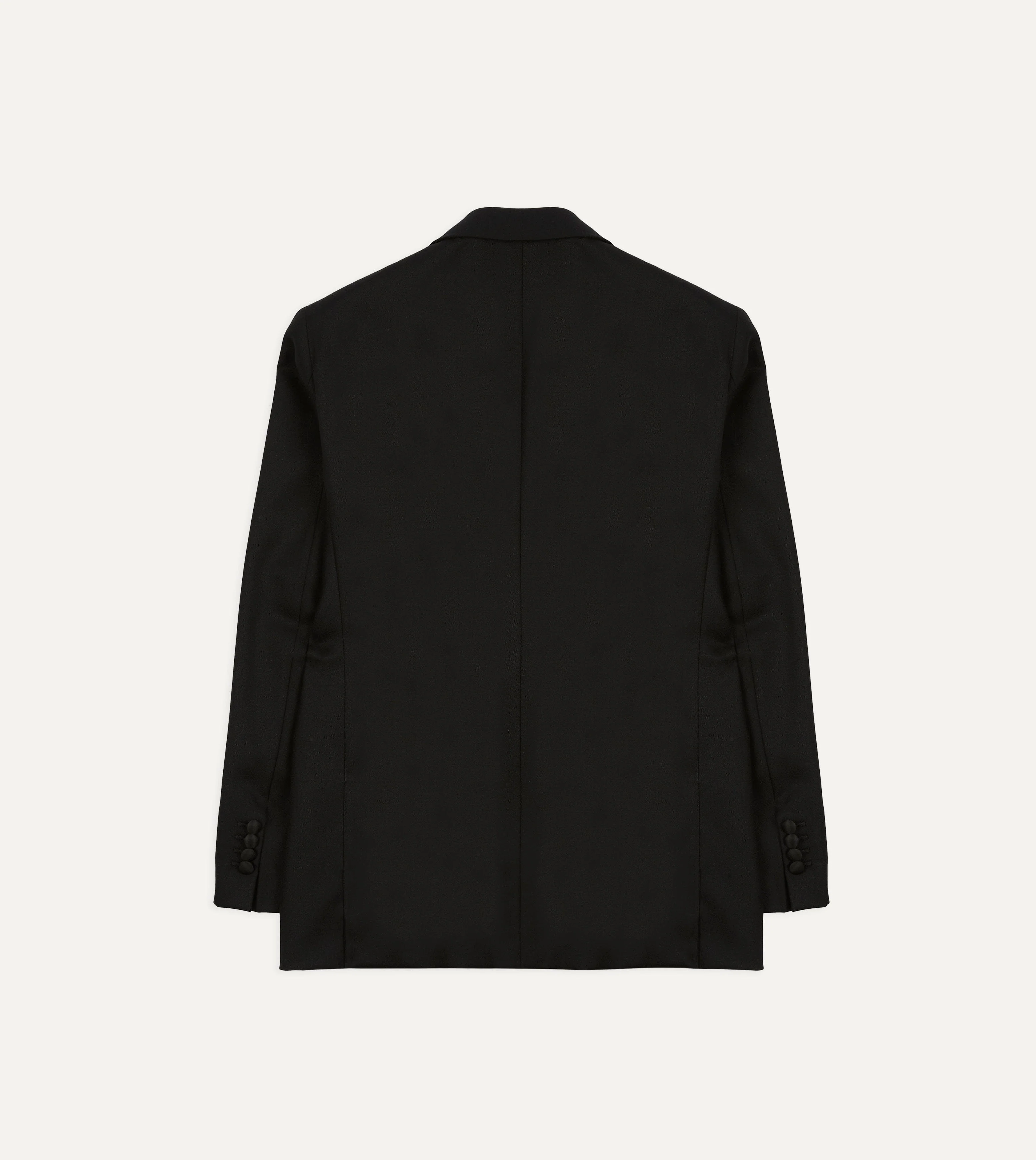 Black Barathea Wool Dinner Jacket - Image 8