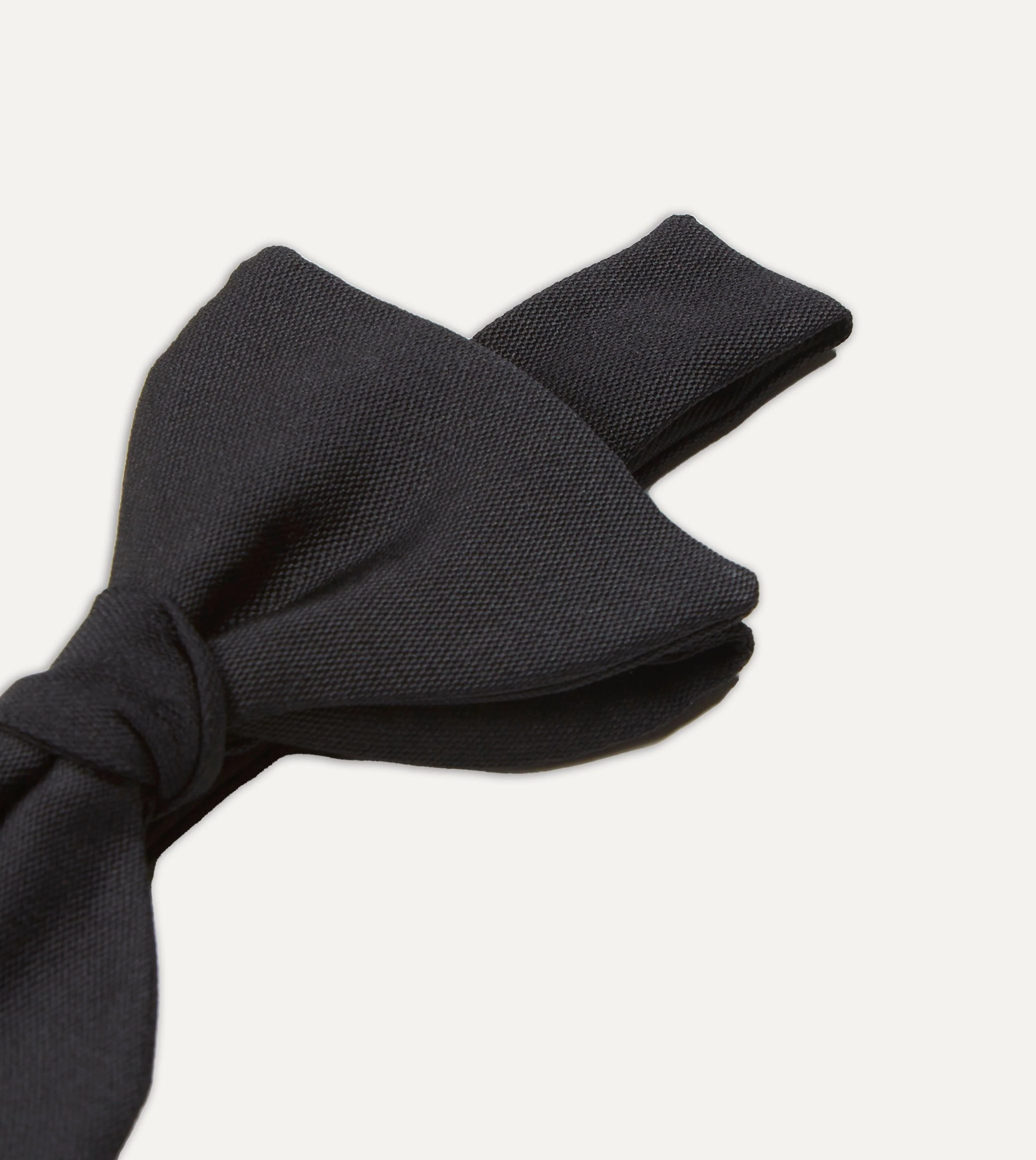 Black Pre-Tied Barathea Butterfly Bow Tie - Image 2