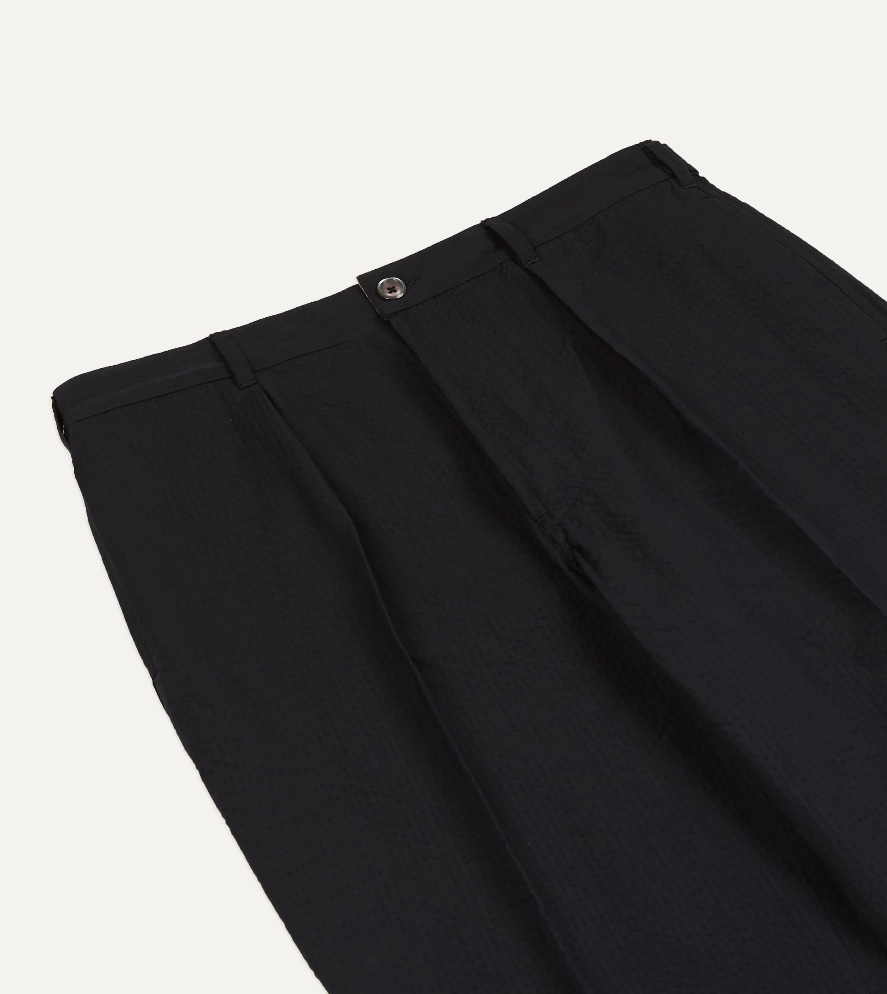 Black Seersucker Games Trousers - Image 4
