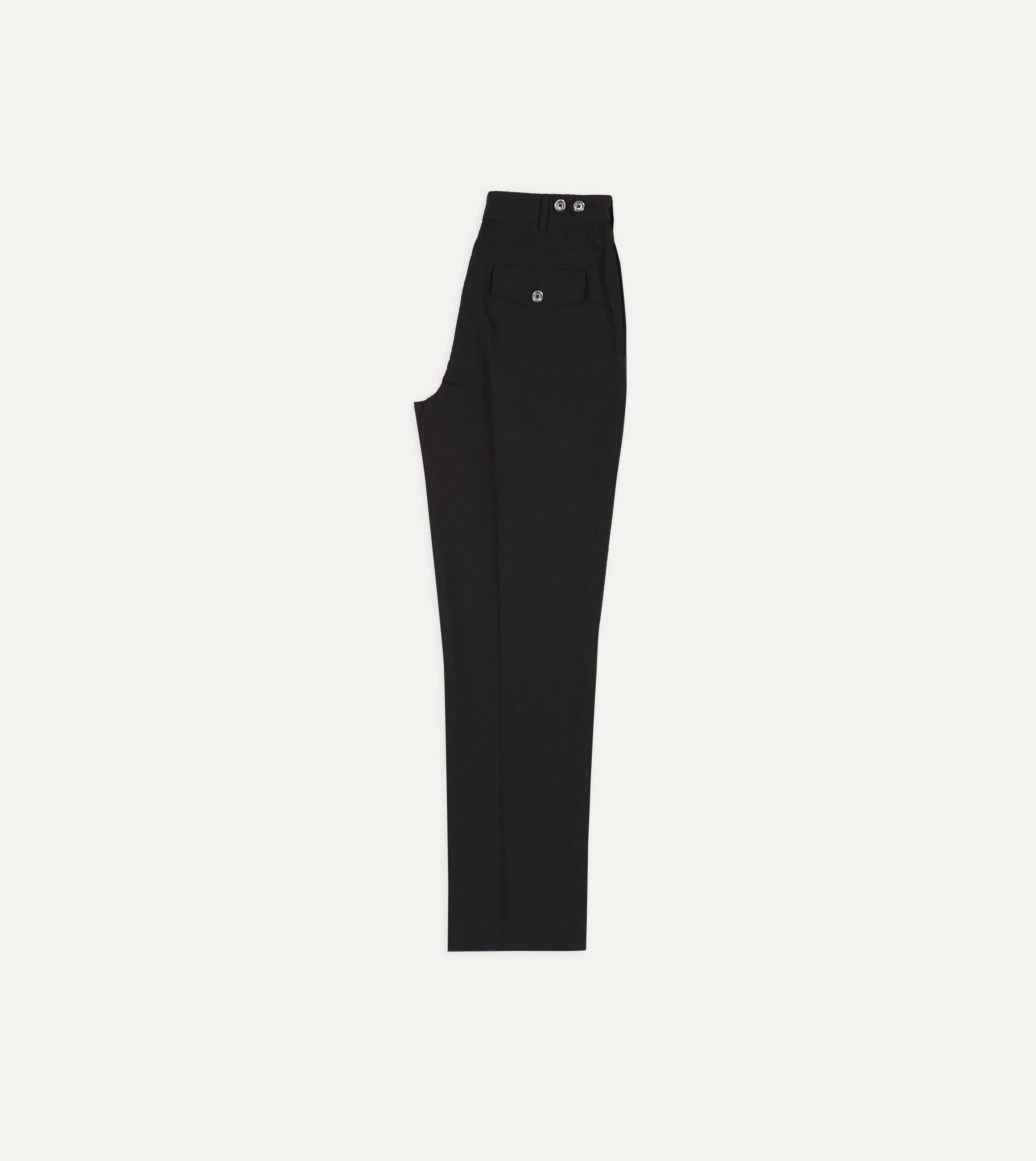 Black Seersucker Games Trousers - Image 6