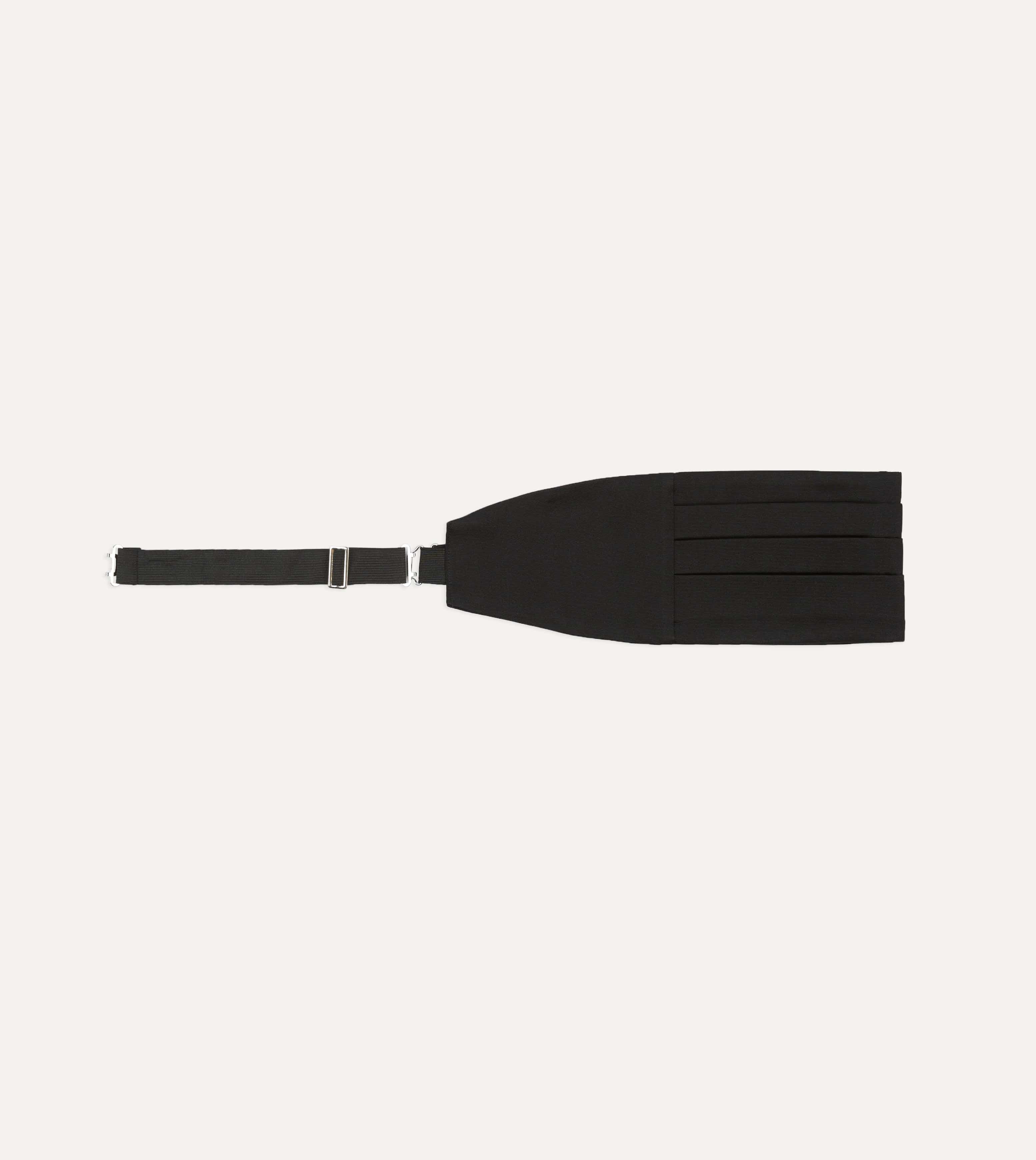 Black Silk Faille Cummerbund - Image 3