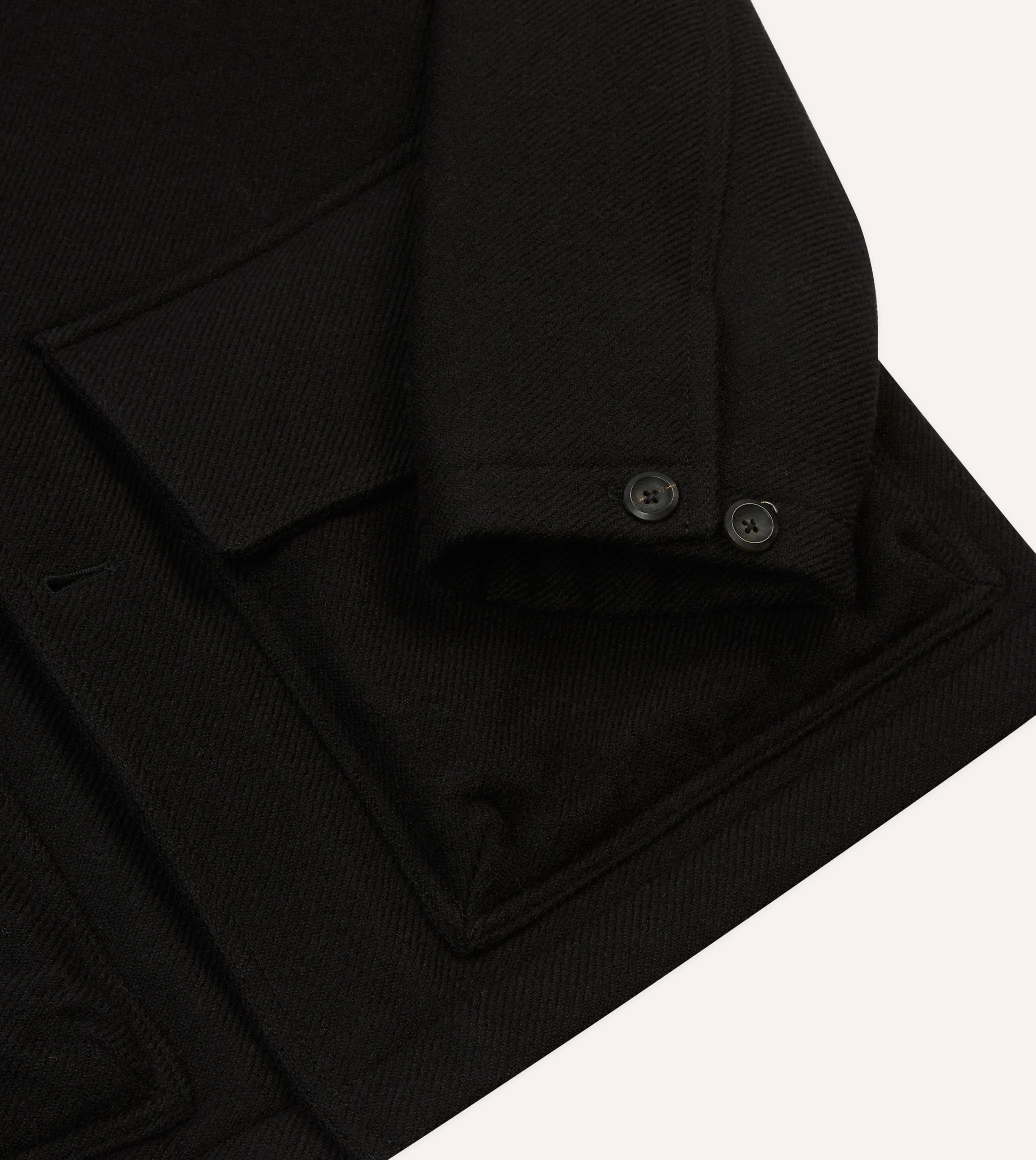 Black Wool Donkey Jacket - Image 4