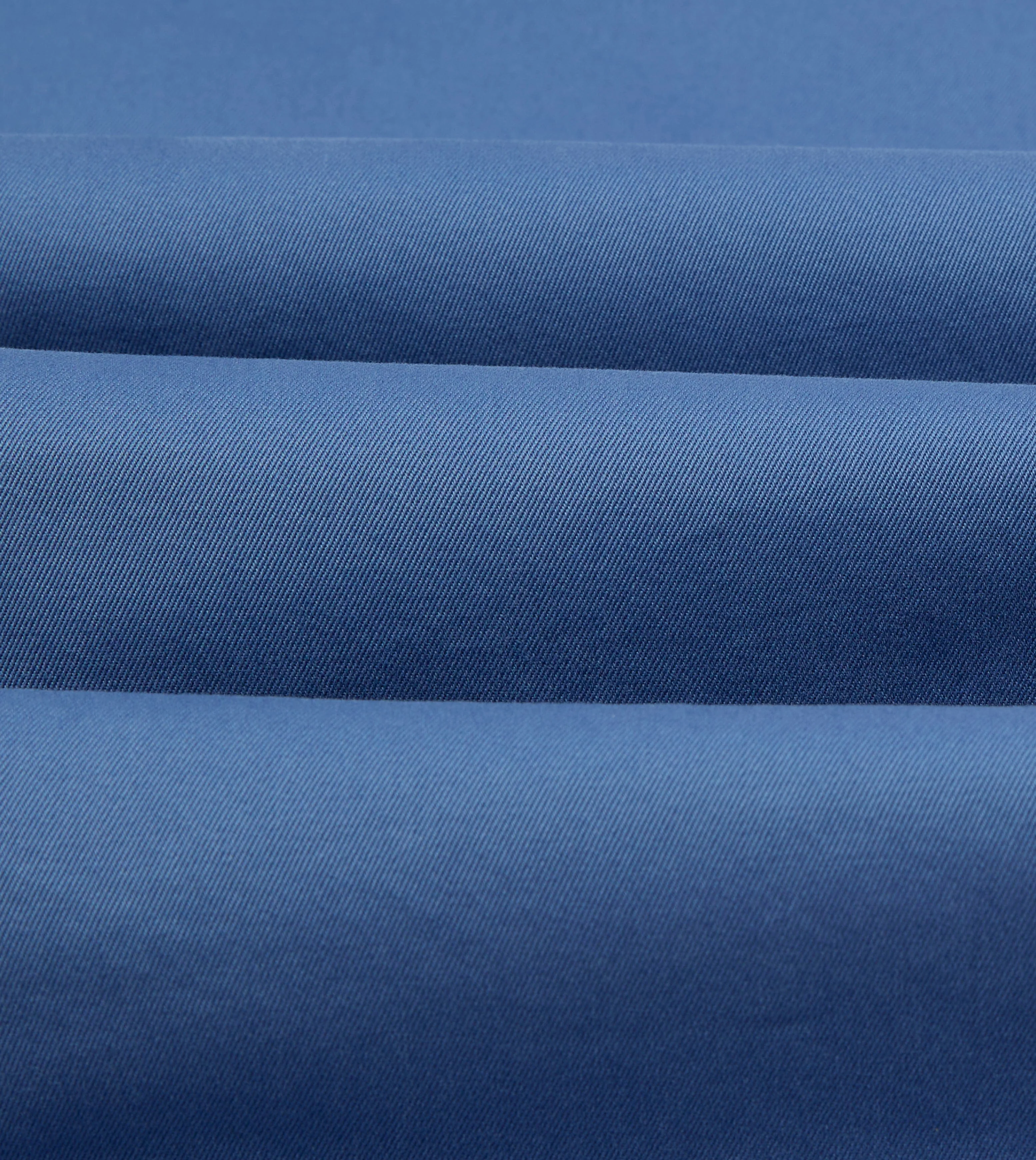 Blue Cotton Long Point Collar Work Shirt - Image 4