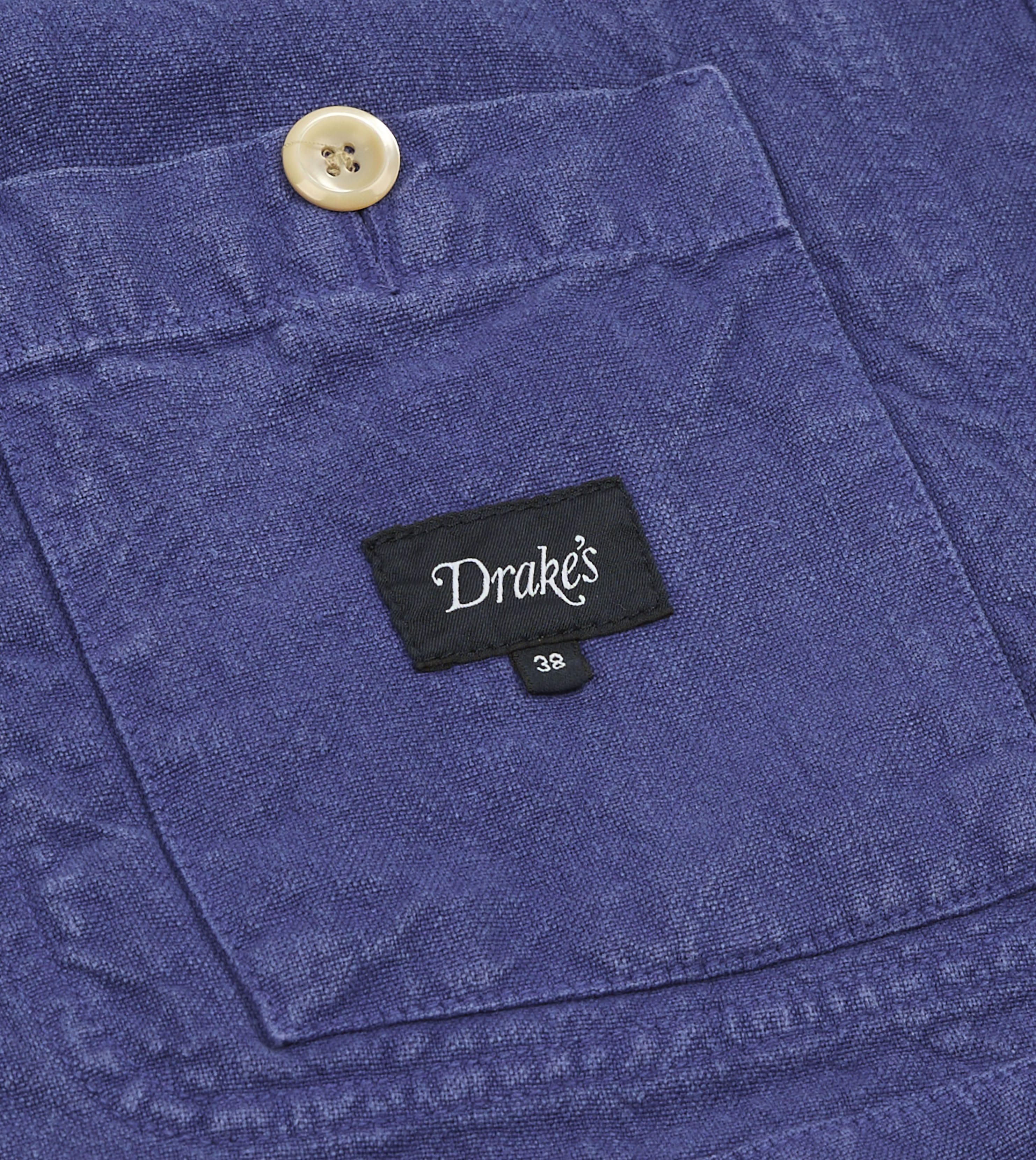 Blue Linen Five-Pocket Chore Jacket - Image 8