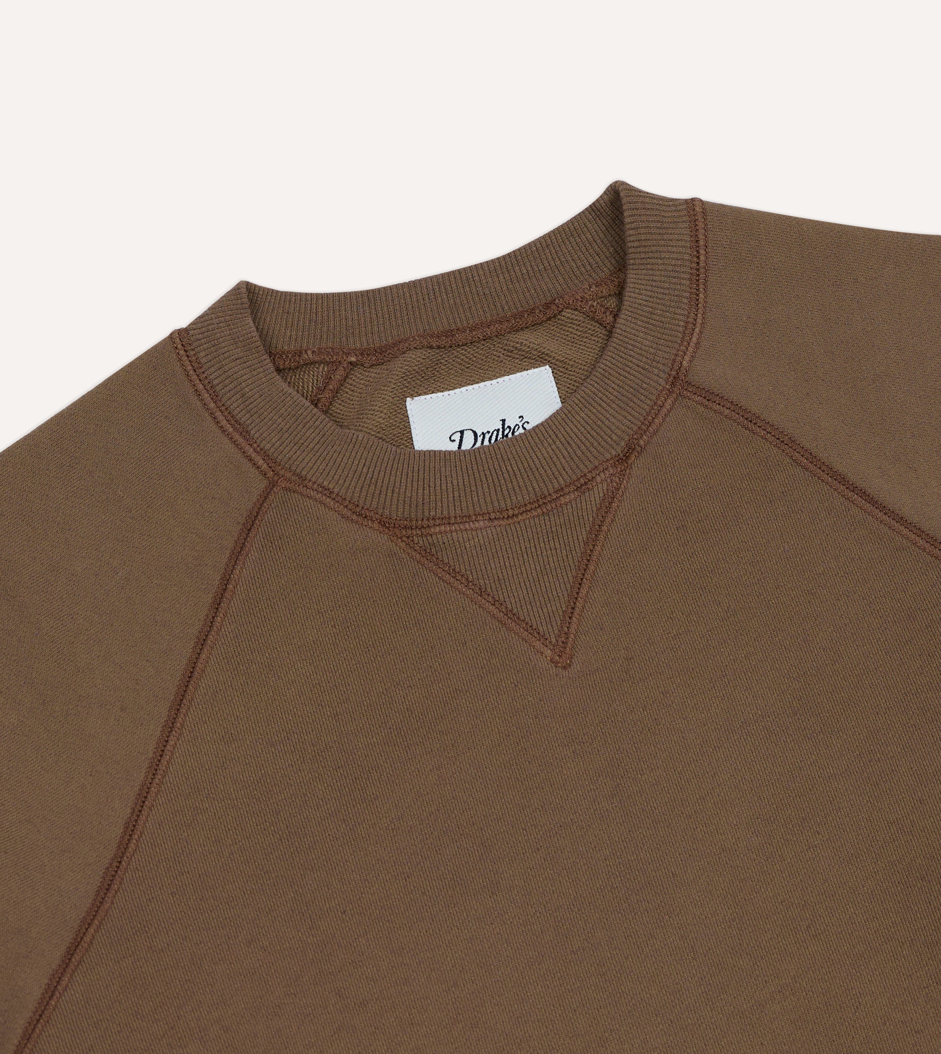 Brown Cotton-Hemp Raglan Sweatshirt - Image 4