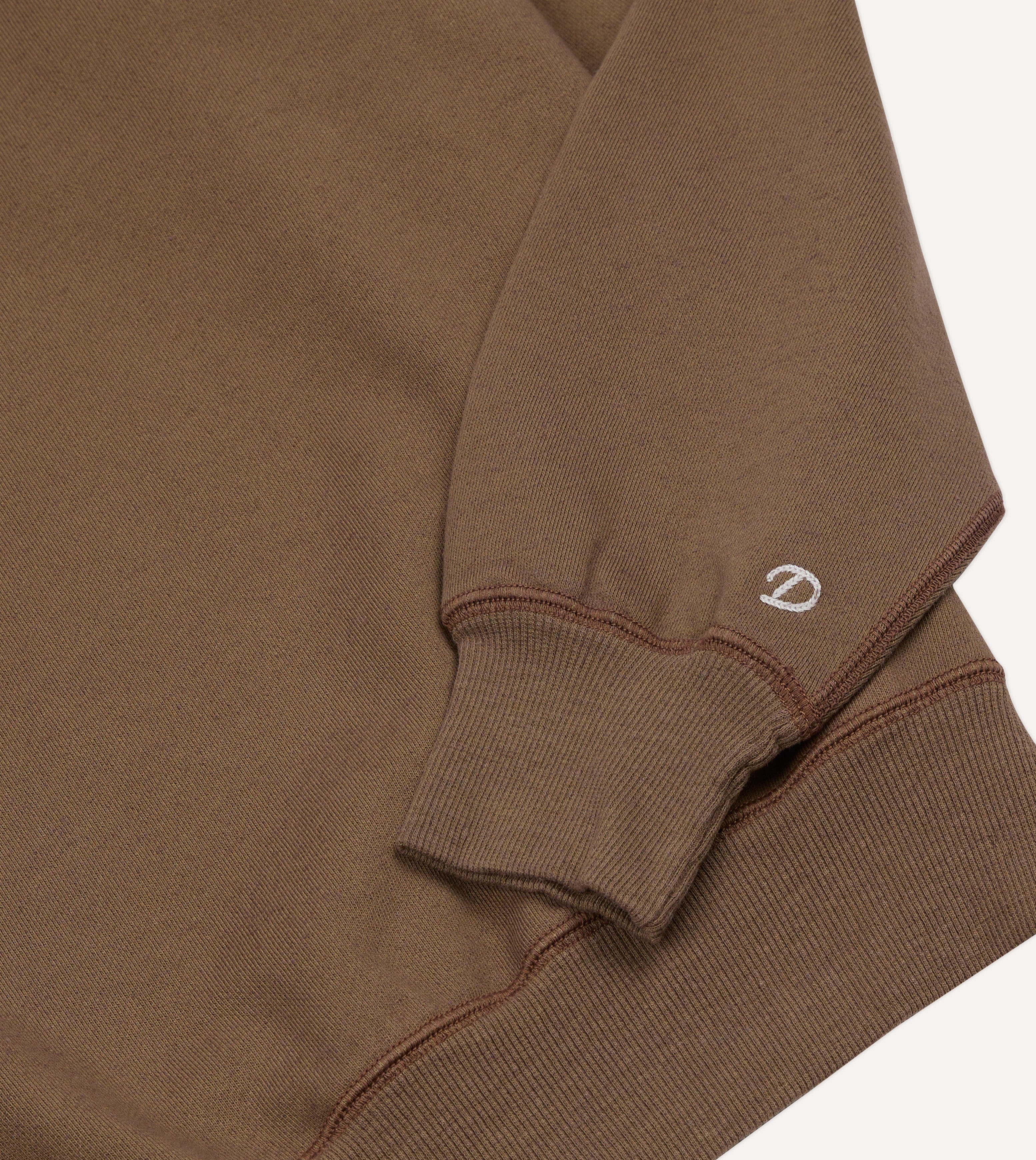 Brown Cotton-Hemp Raglan Sweatshirt - Image 5