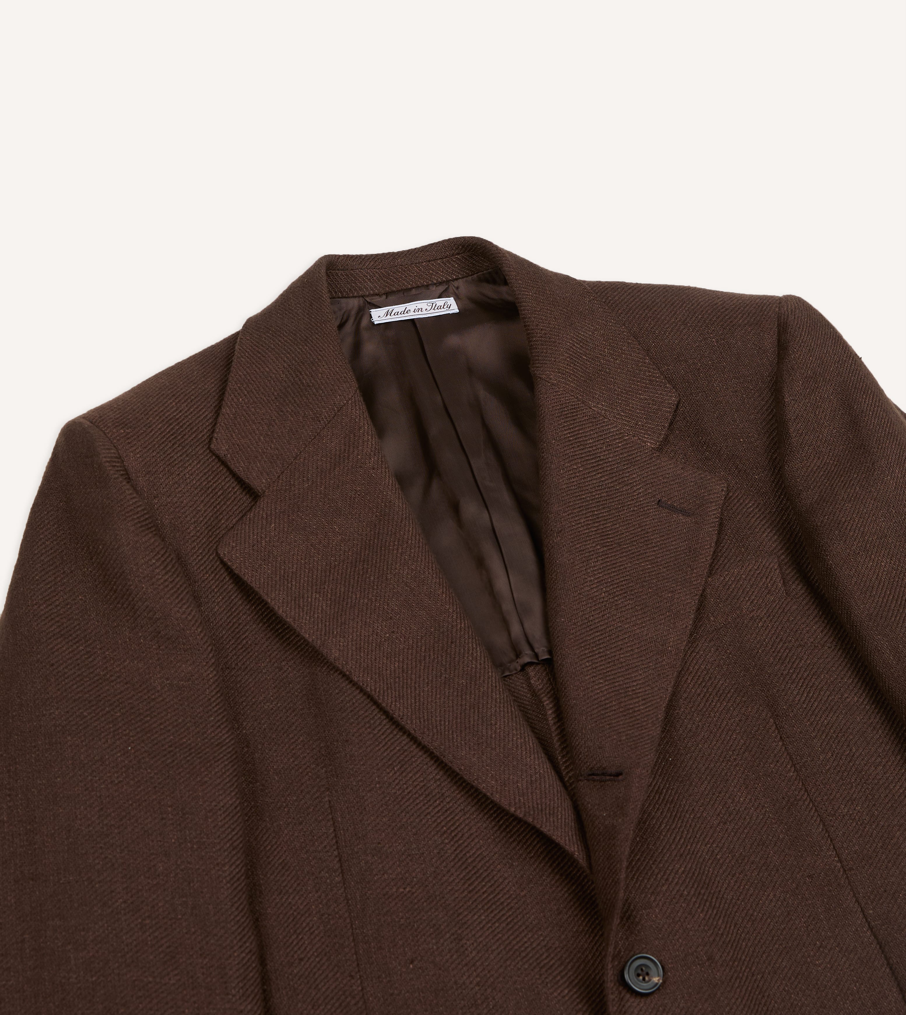 Brown Linen Blazer - Image 4