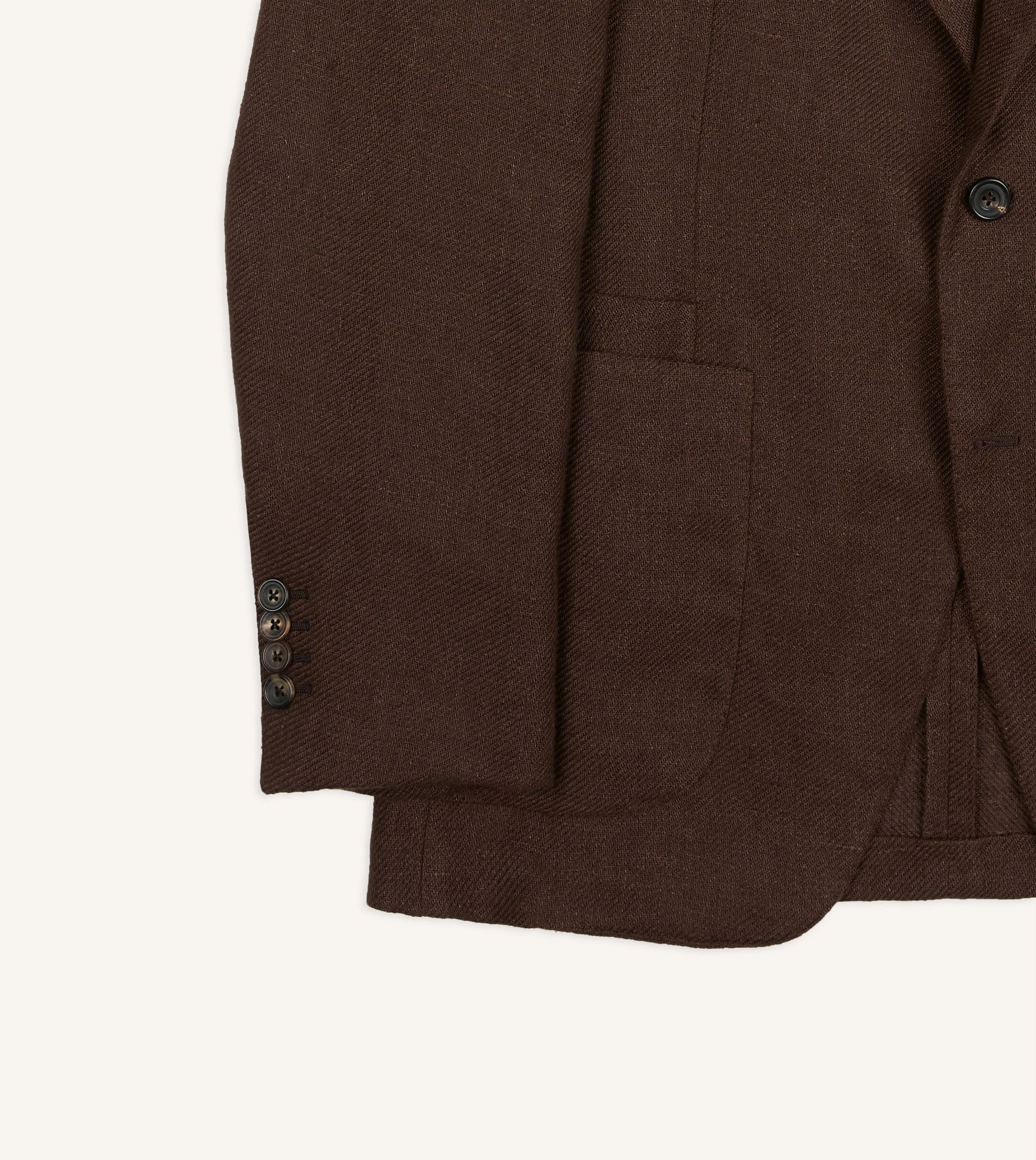 Brown Linen Blazer - Image 7
