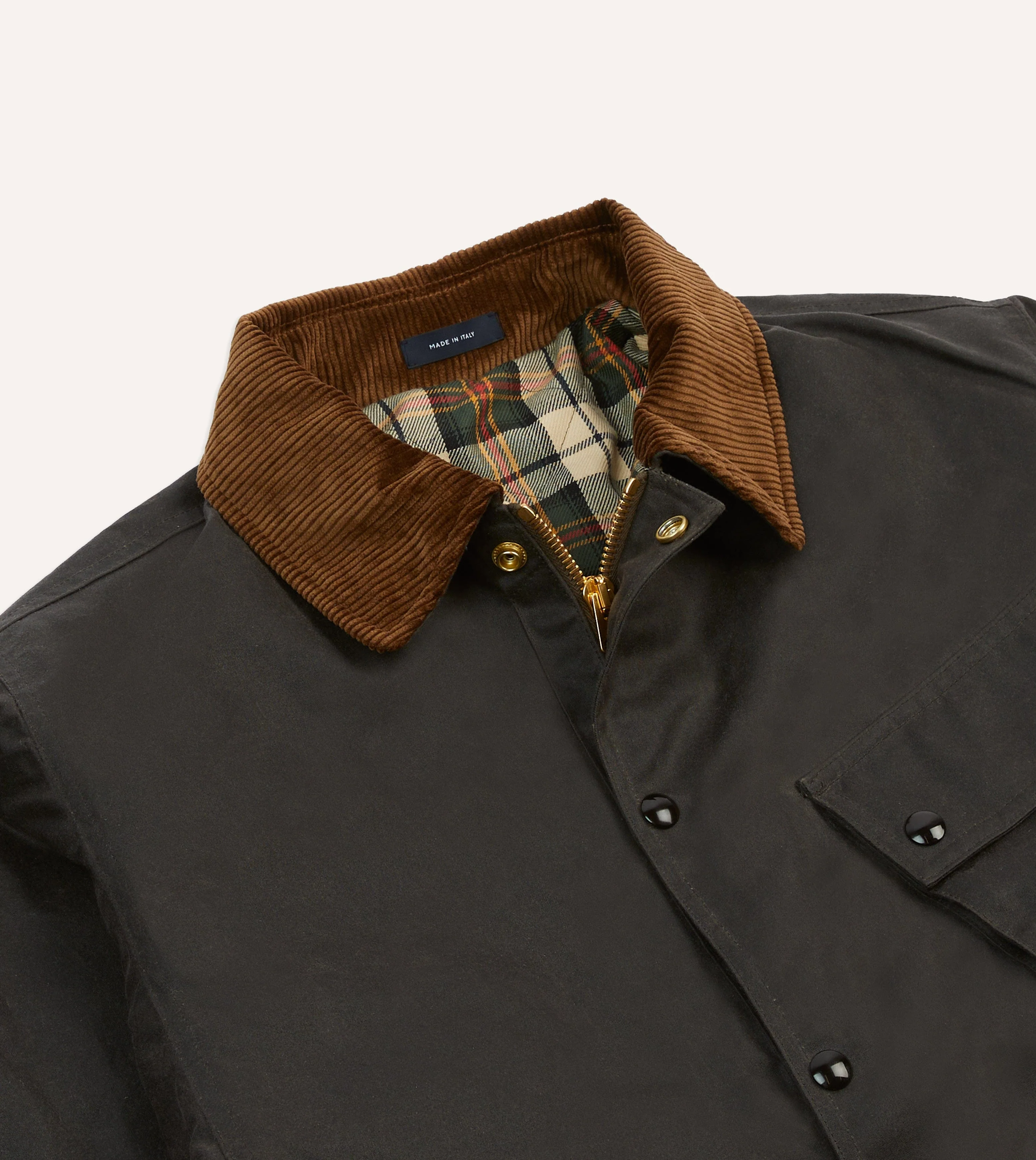 Brown Waxed Cotton Wader Jacket - Image 3