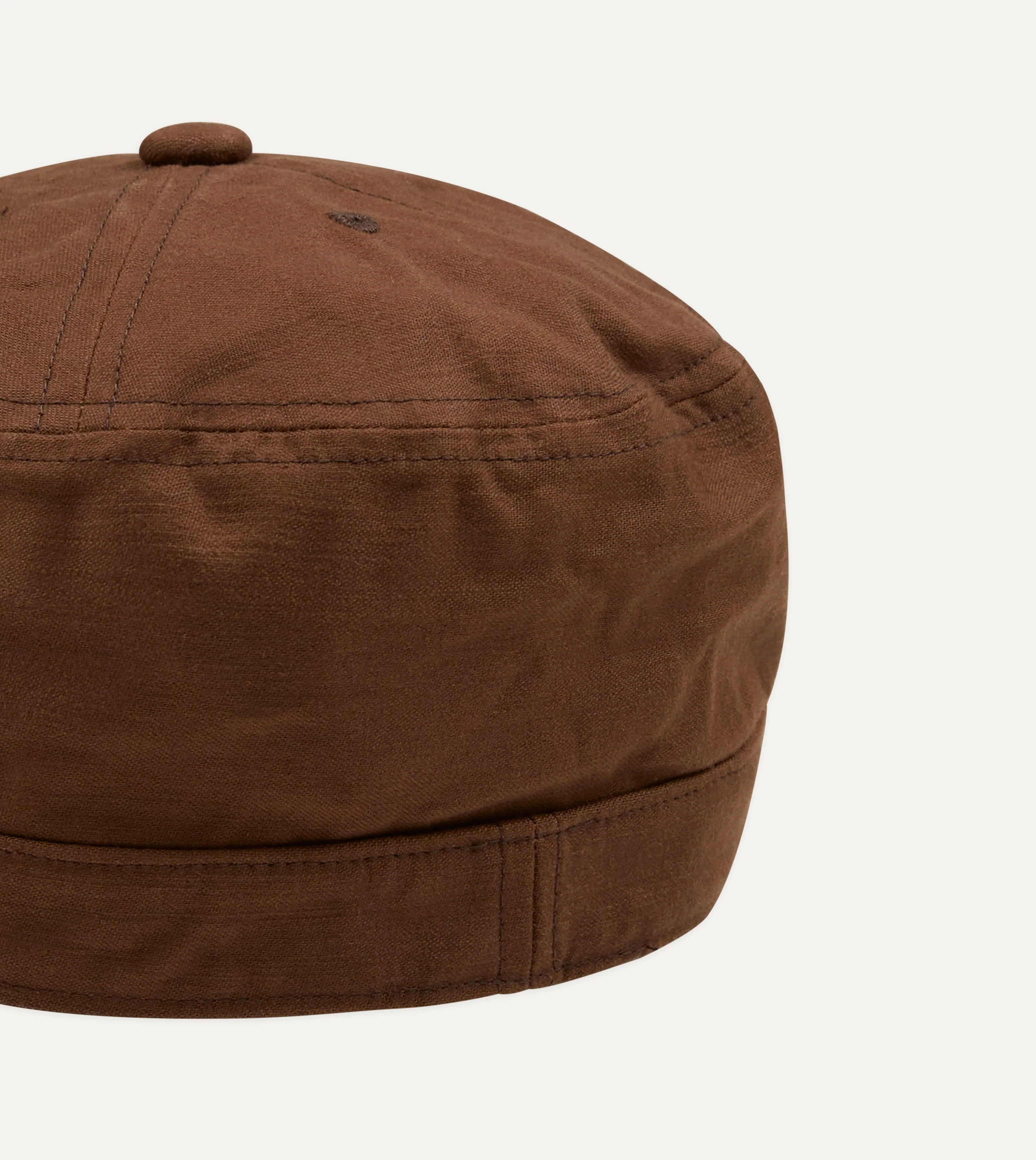 Câbleami Brown Light Back Satin Cotton Metro Hat - Image 3