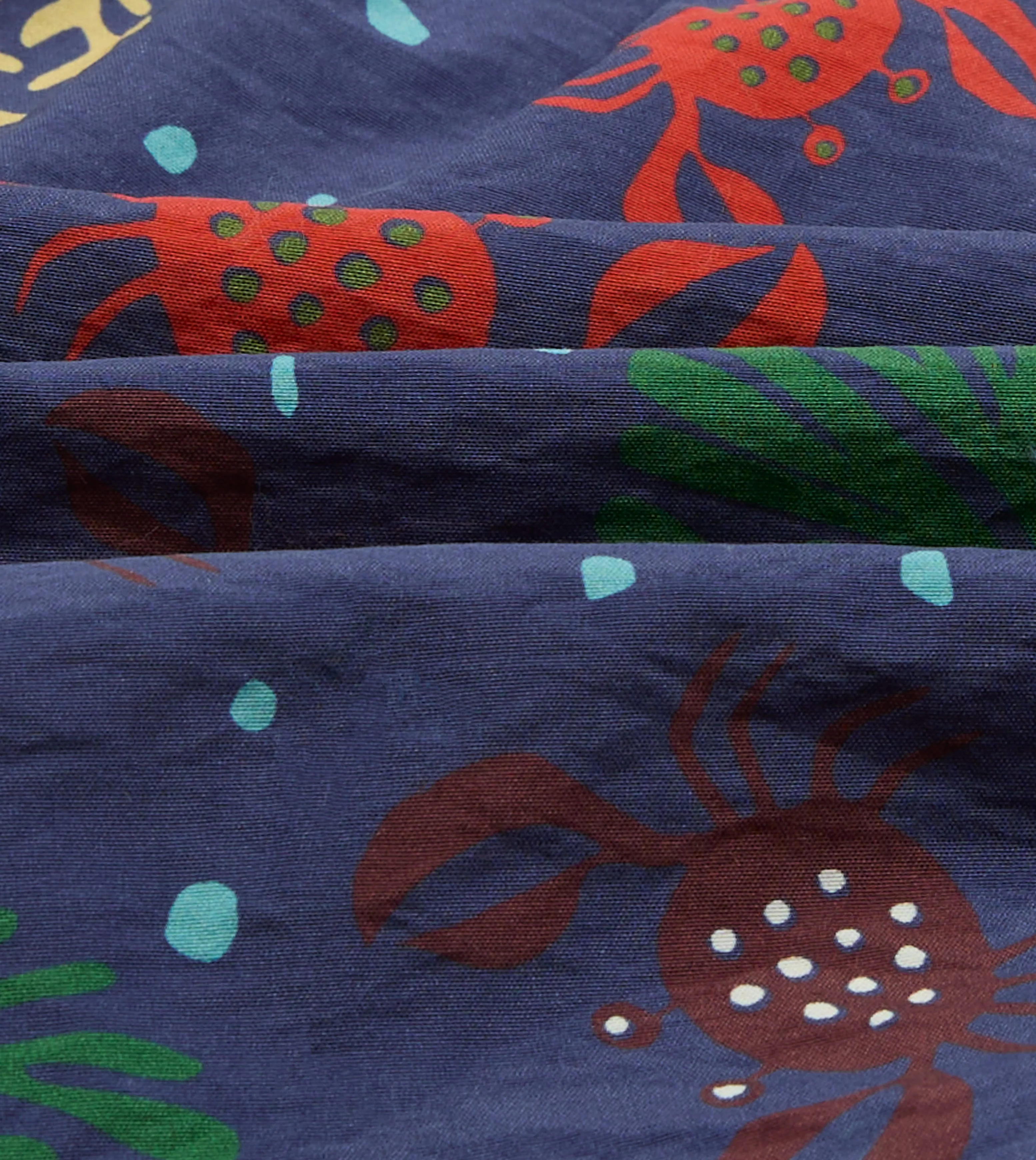 Crab Print Nylon Drawstring Swim Shorts - Image 3