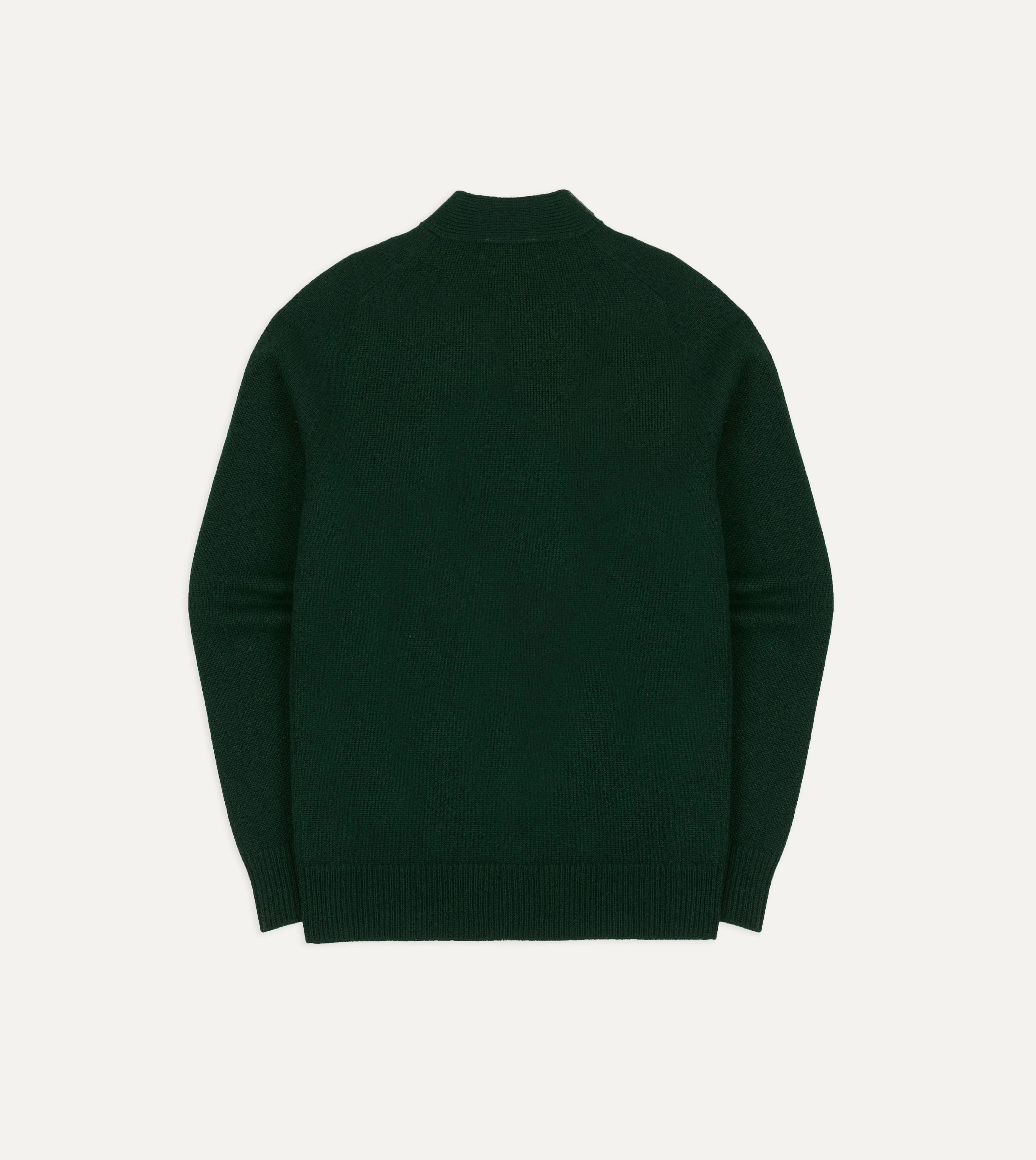 Dark Green Lambswool 6 Button Cardigan - Image 6