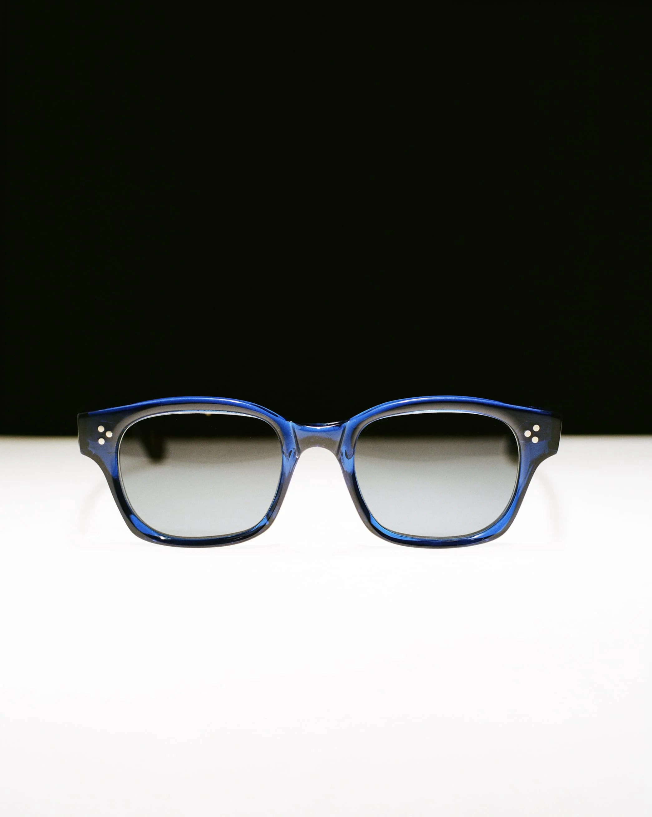Drake's by Ransome Bottle Blue Rectangle Frame Sunglasses