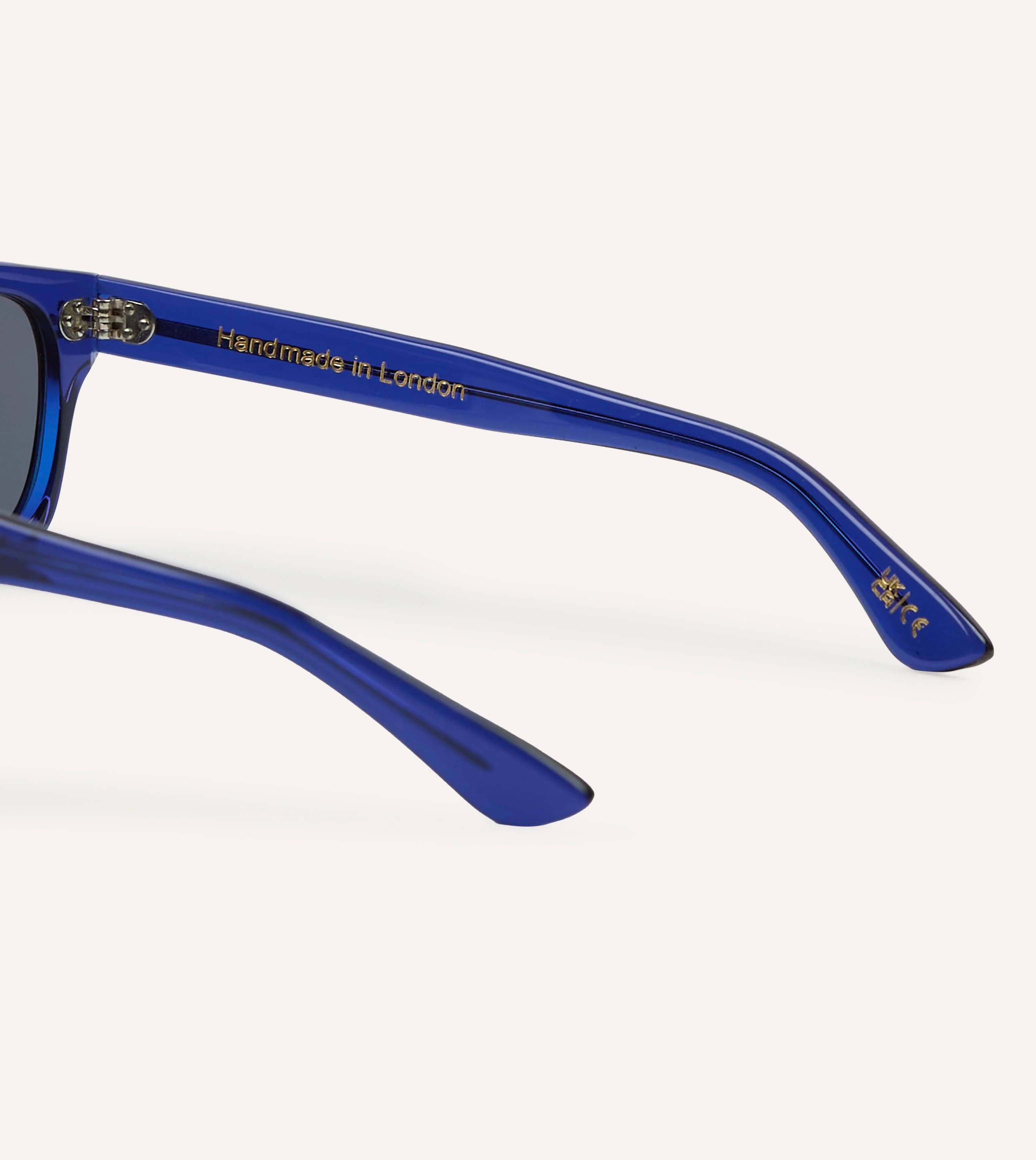 Drake's by Ransome Bottle Blue Rectangle Frame Sunglasses - Image 6