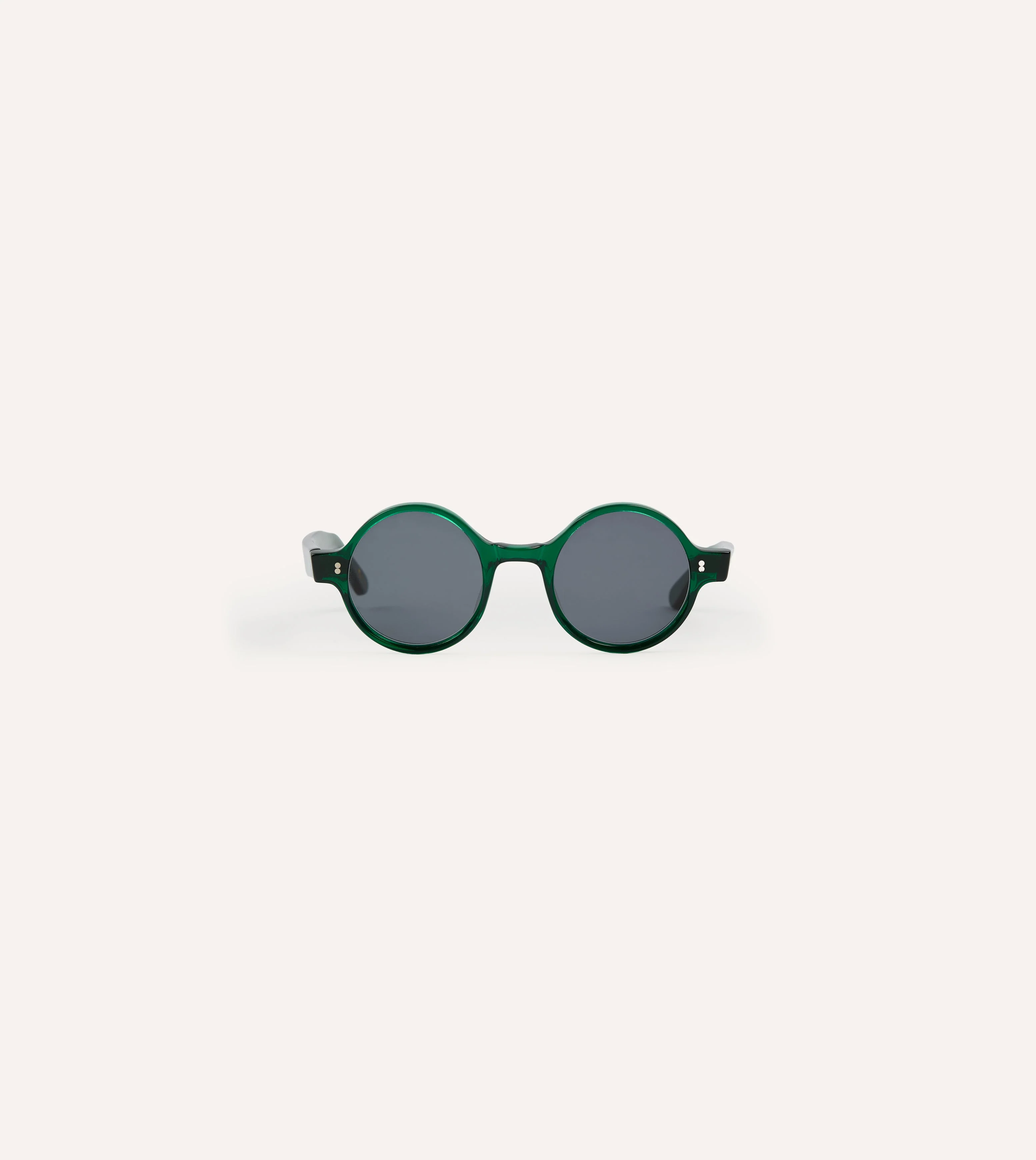 Drake's by Ransome Dark Green Round Frame Sunglasses - Image 3