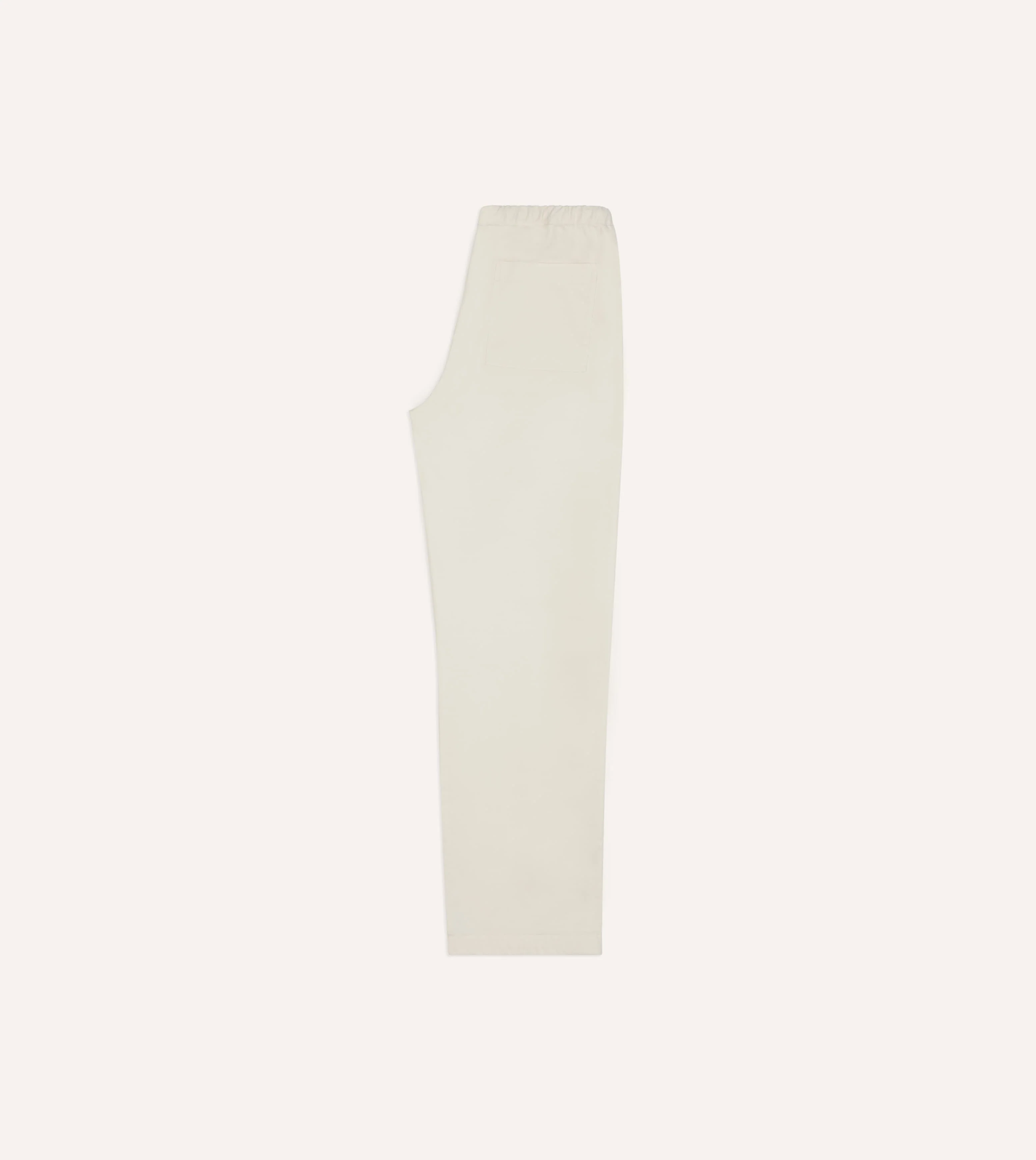Ecru Cotton Drawstring Trousers - Image 6