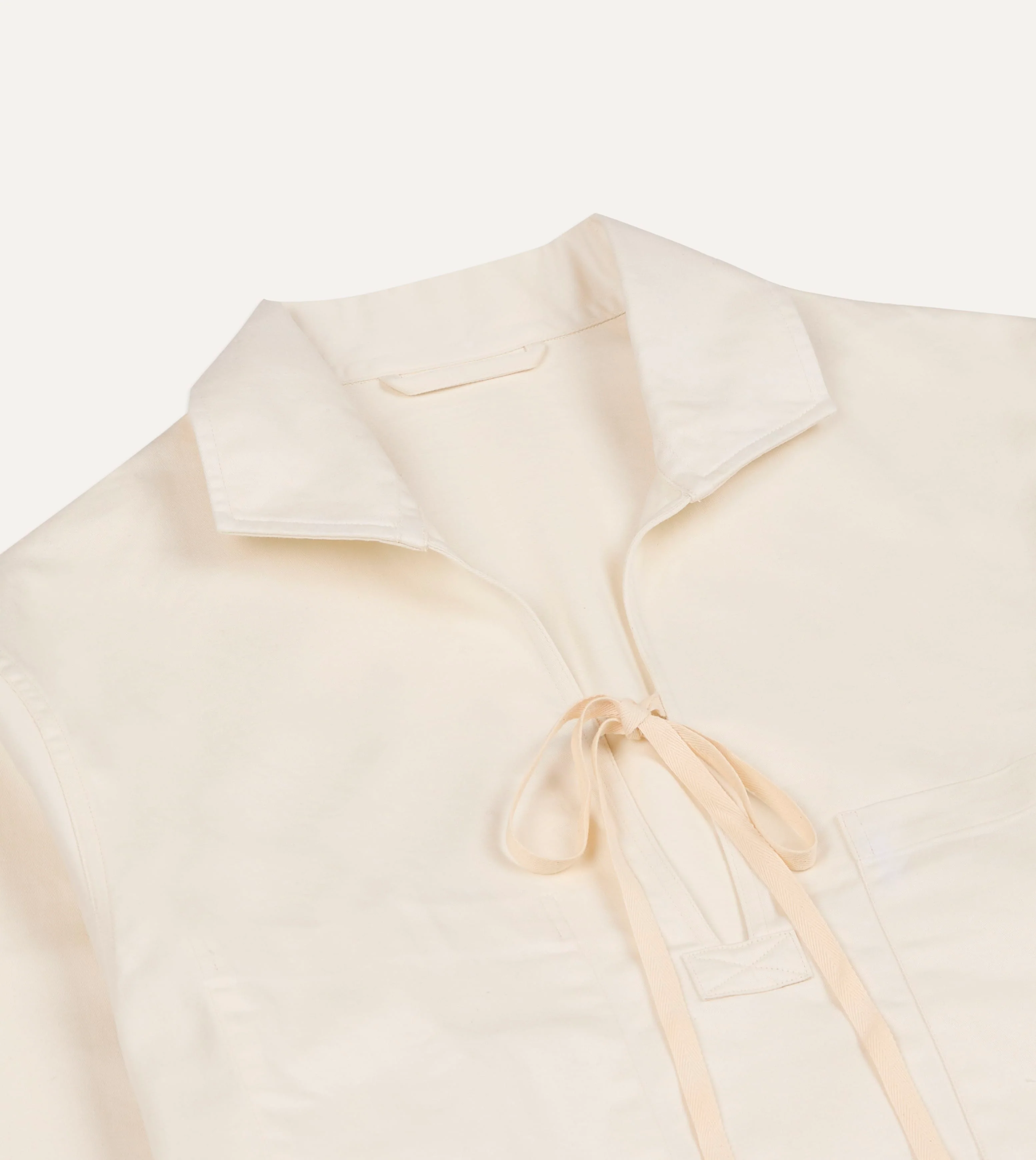 Ecru Cotton Tie Front Smock - Image 4