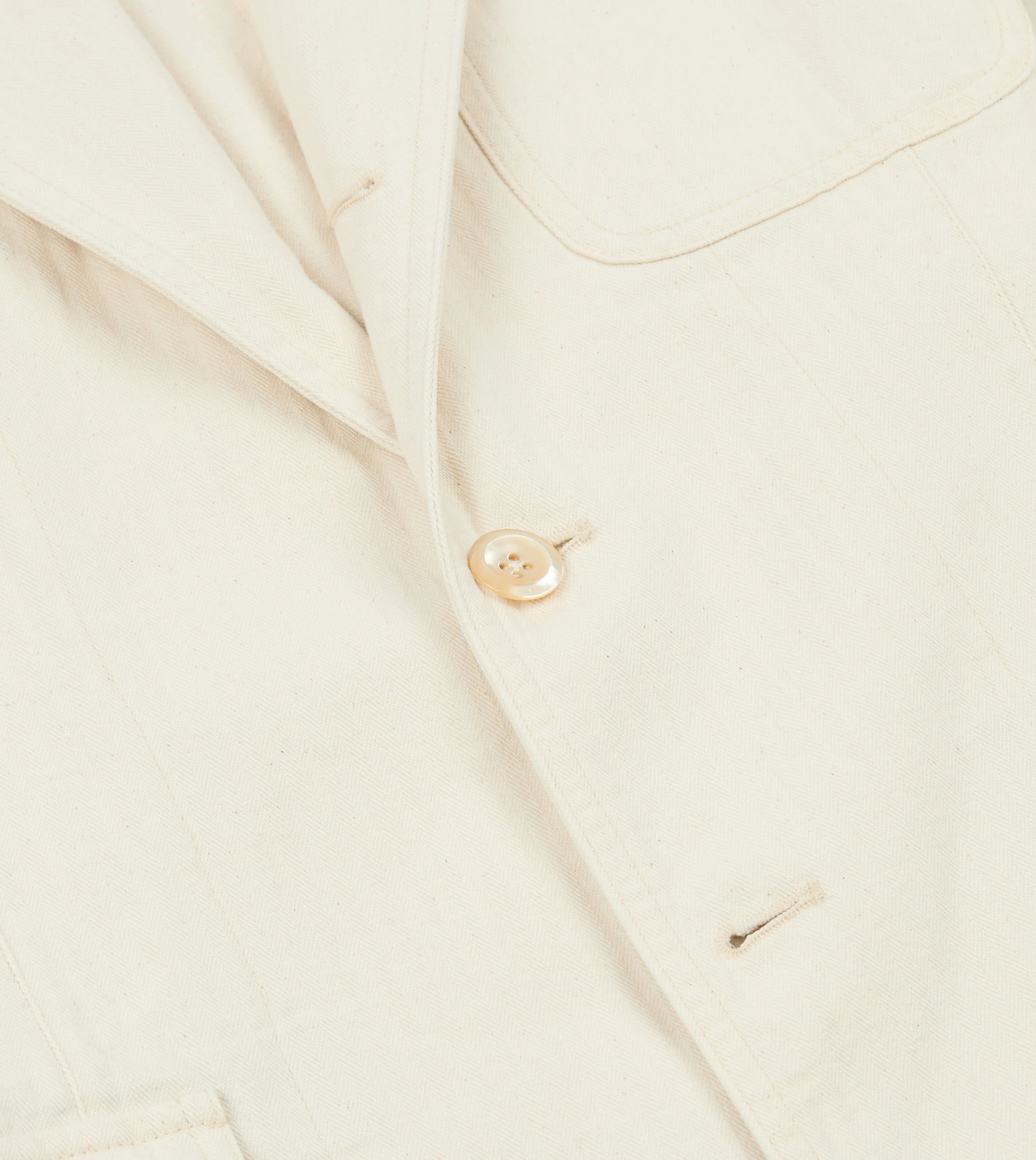 Ecru Herringbone Twill Cotton Games Blazer Mk. I - Image 6