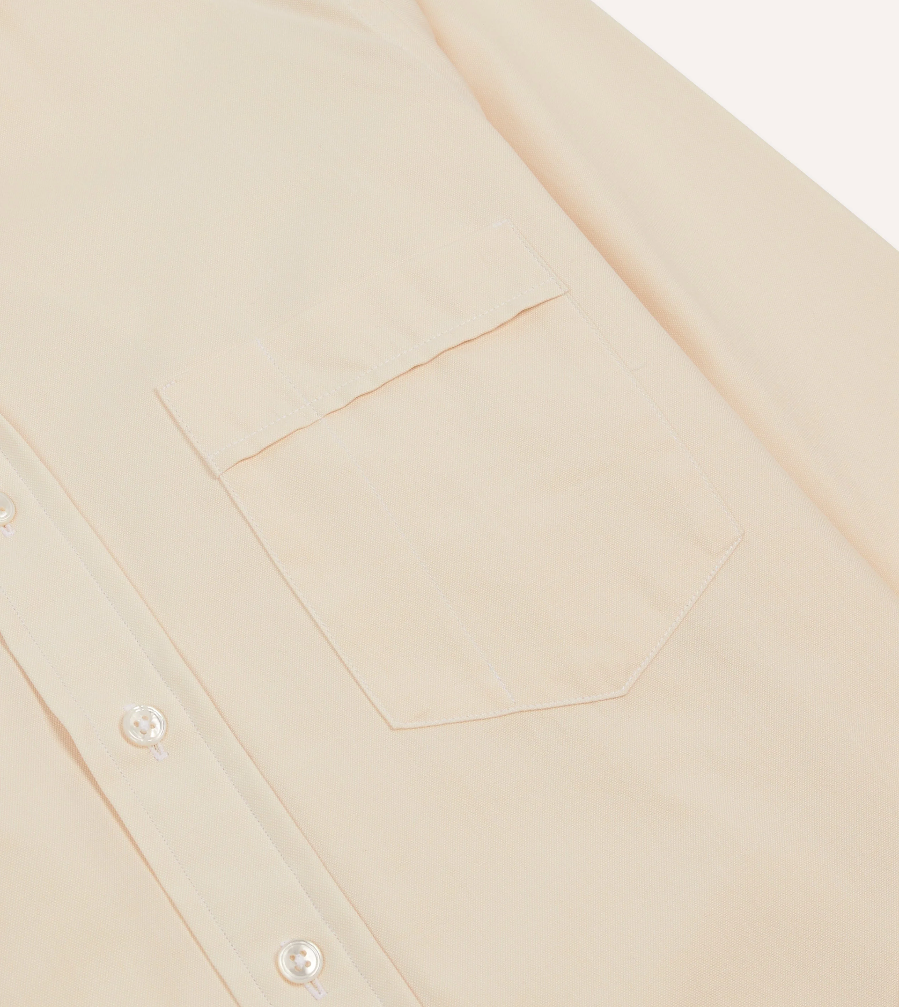 Ecru Pinpoint Oxford Cotton Cloth Button-Down Shirt - Image 4