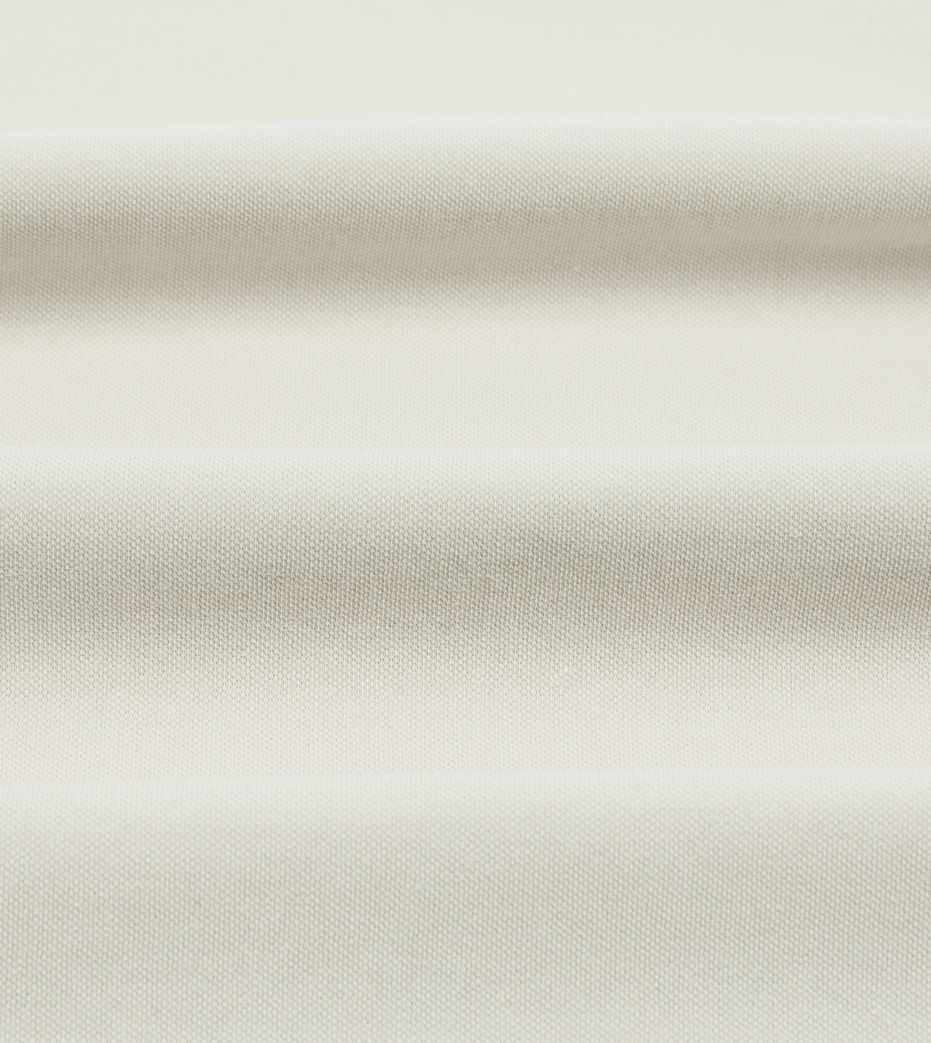 Ecru Piqué Cotton Polo Shirt - Image 2