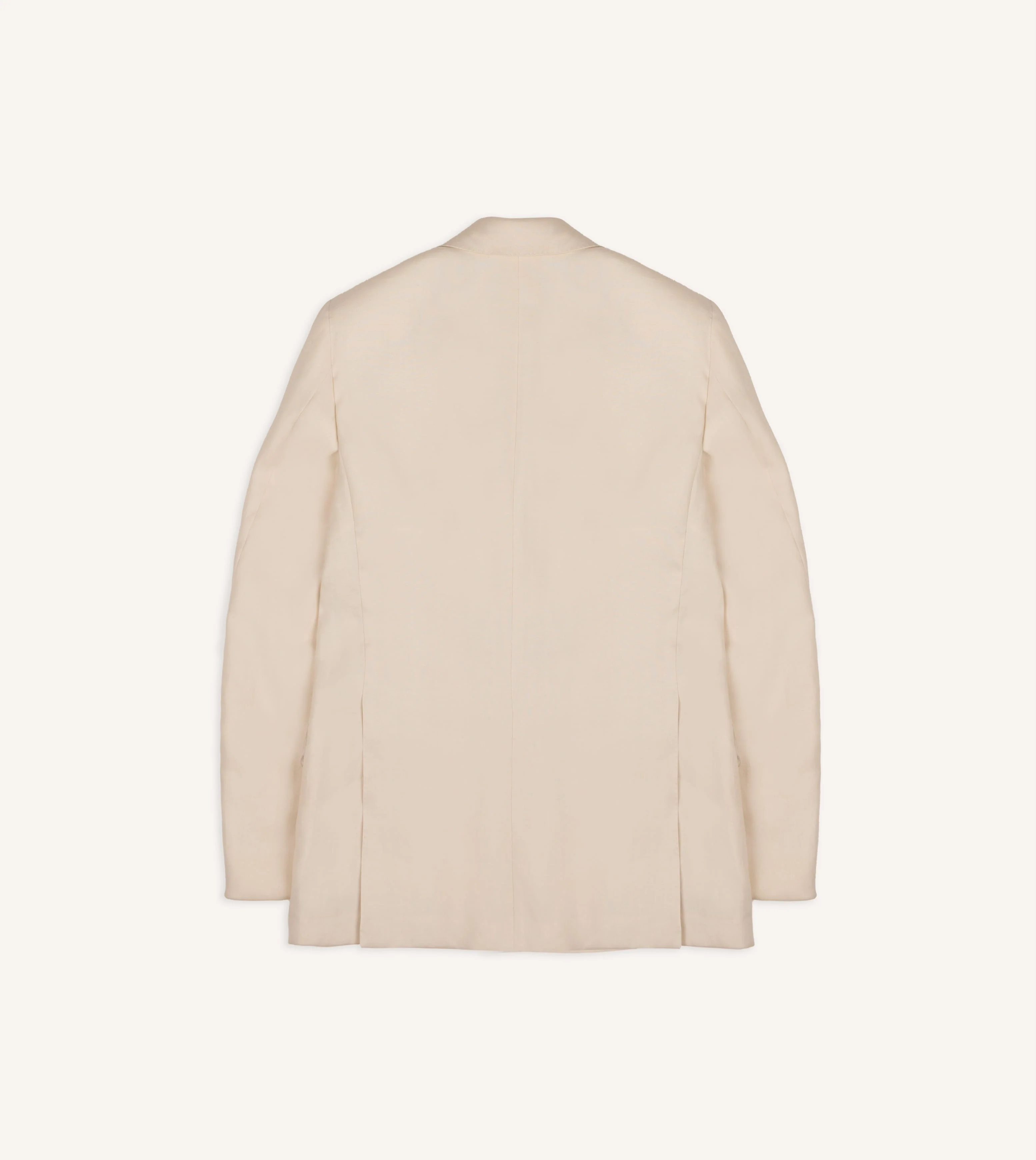 Ecru Ramie-Canapa Double-Breasted Tailored Jacket - Image 10