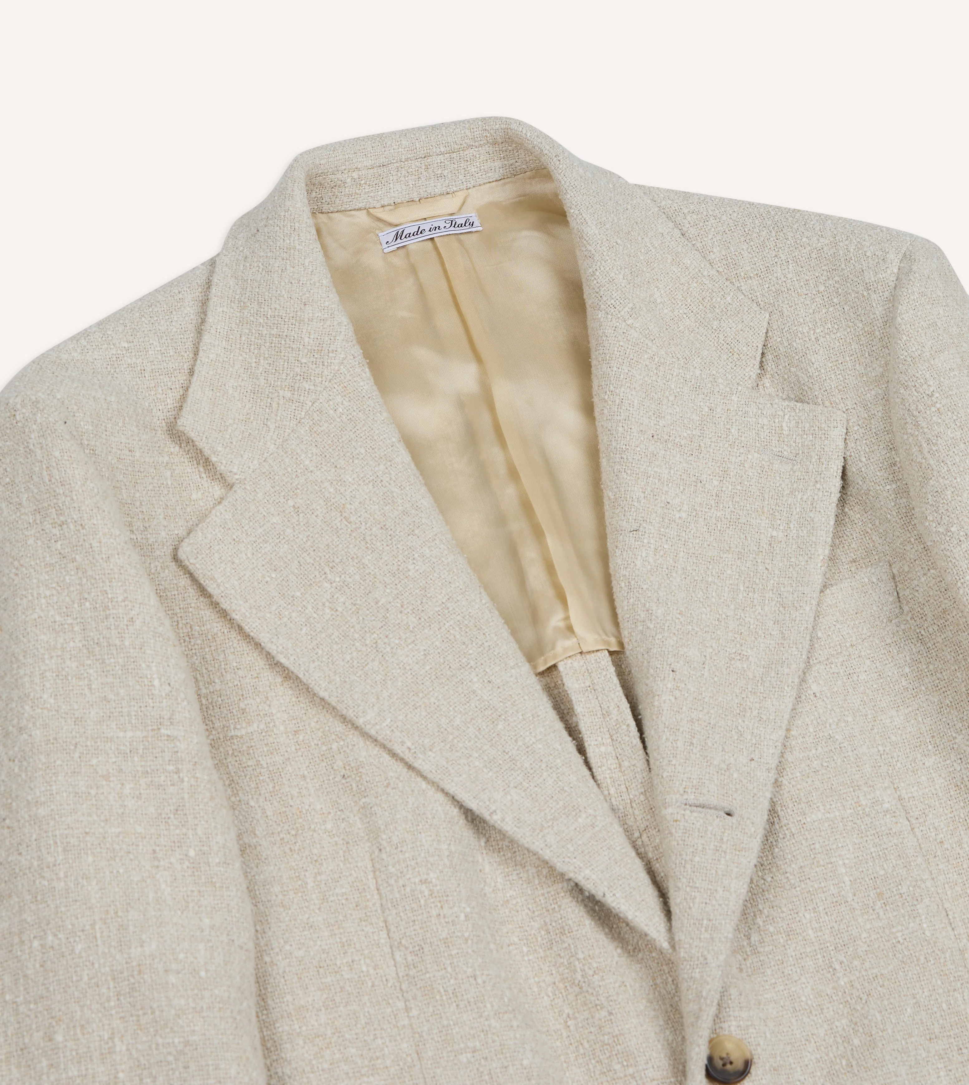 Ecru Silk-Canapa Tweed Blazer - Image 4