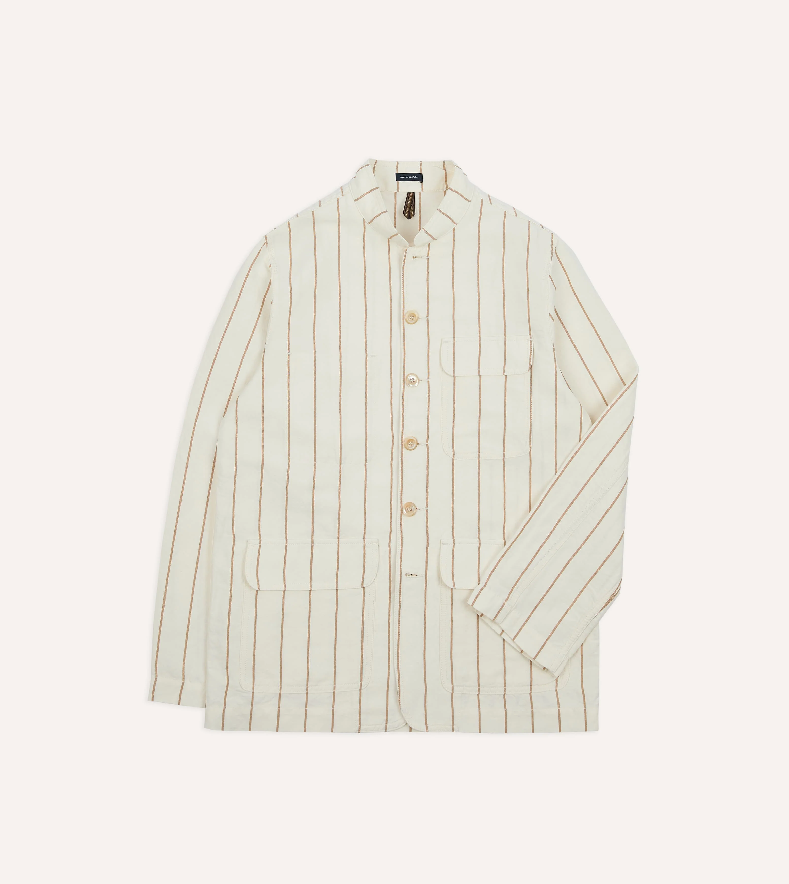 Ecru Stripe Canapa Forestière Jacket