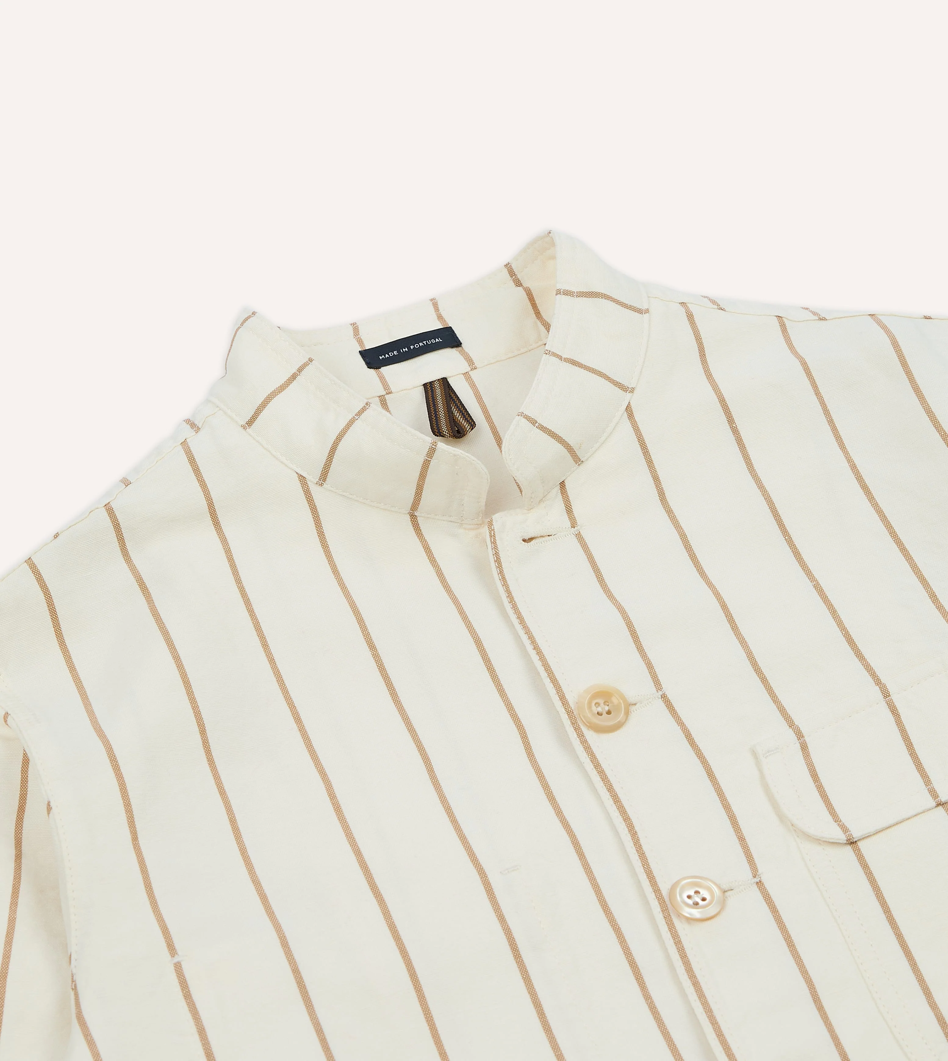 Ecru Stripe Canapa Forestière Jacket - Image 3