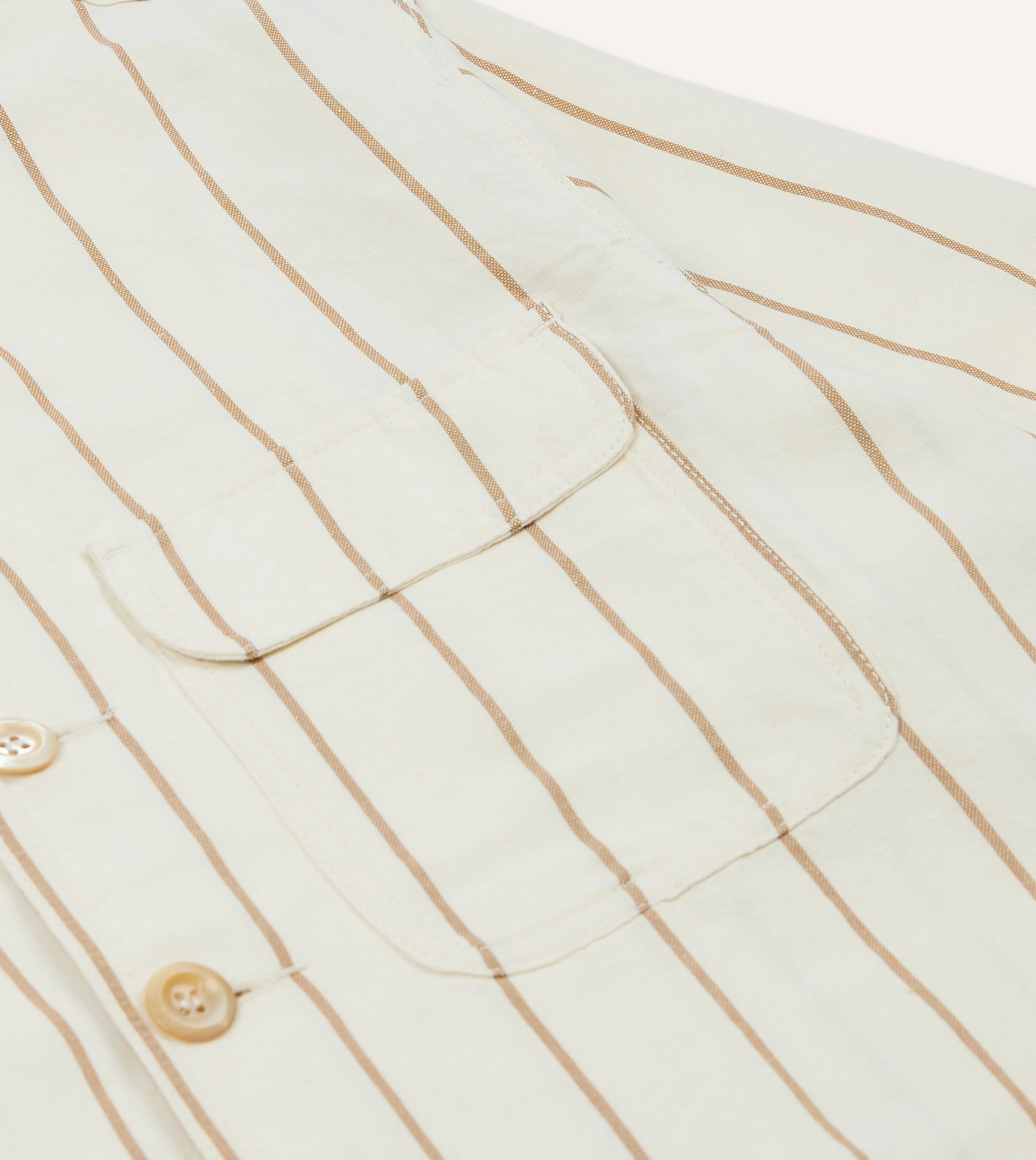 Ecru Stripe Canapa Forestière Jacket - Image 4