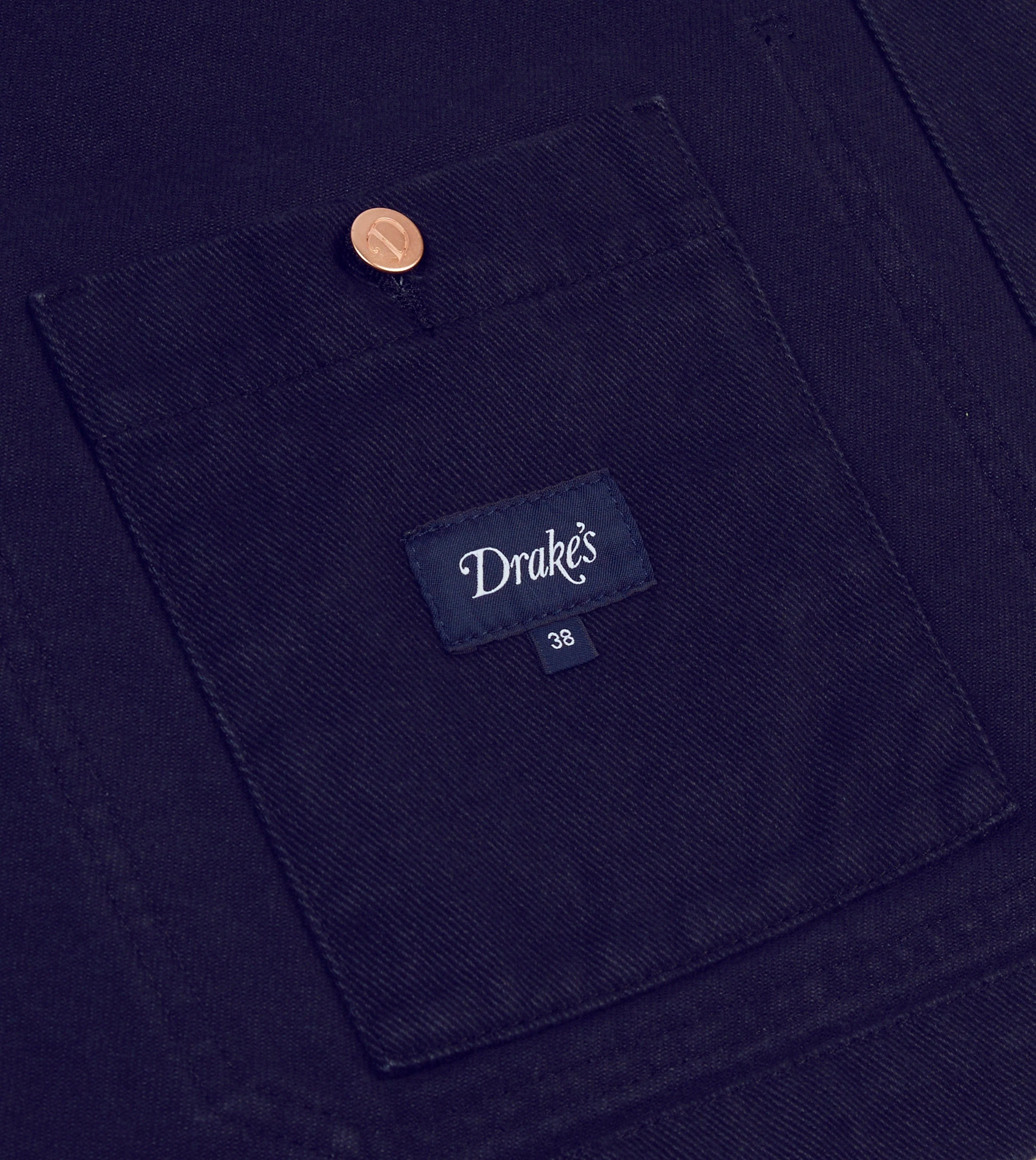 French Blue Heavy Twill Cotton Five-Pocket Chore Jacket - Image 7