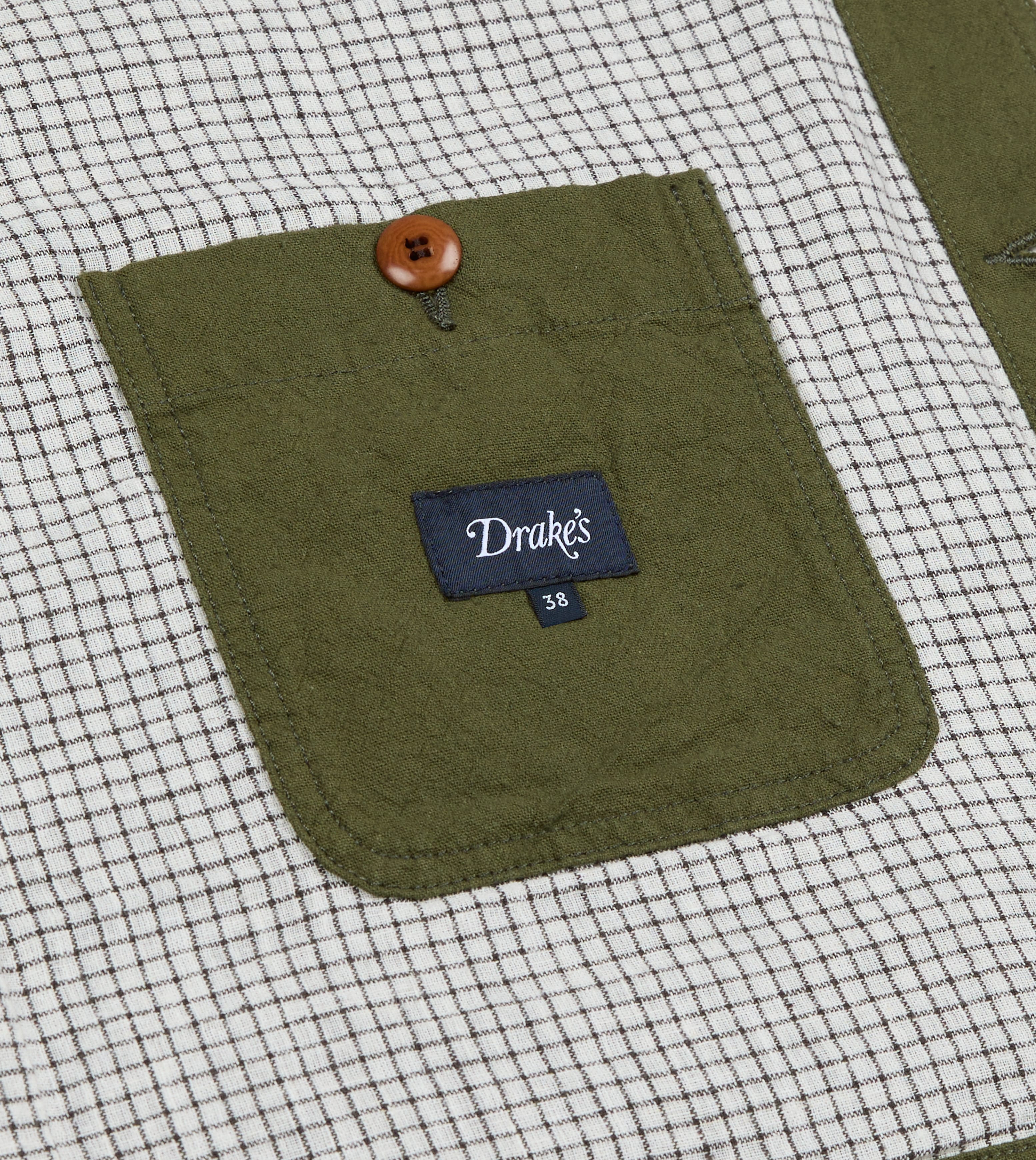 Green Cotton-Linen Raglan Work Coat - Image 7
