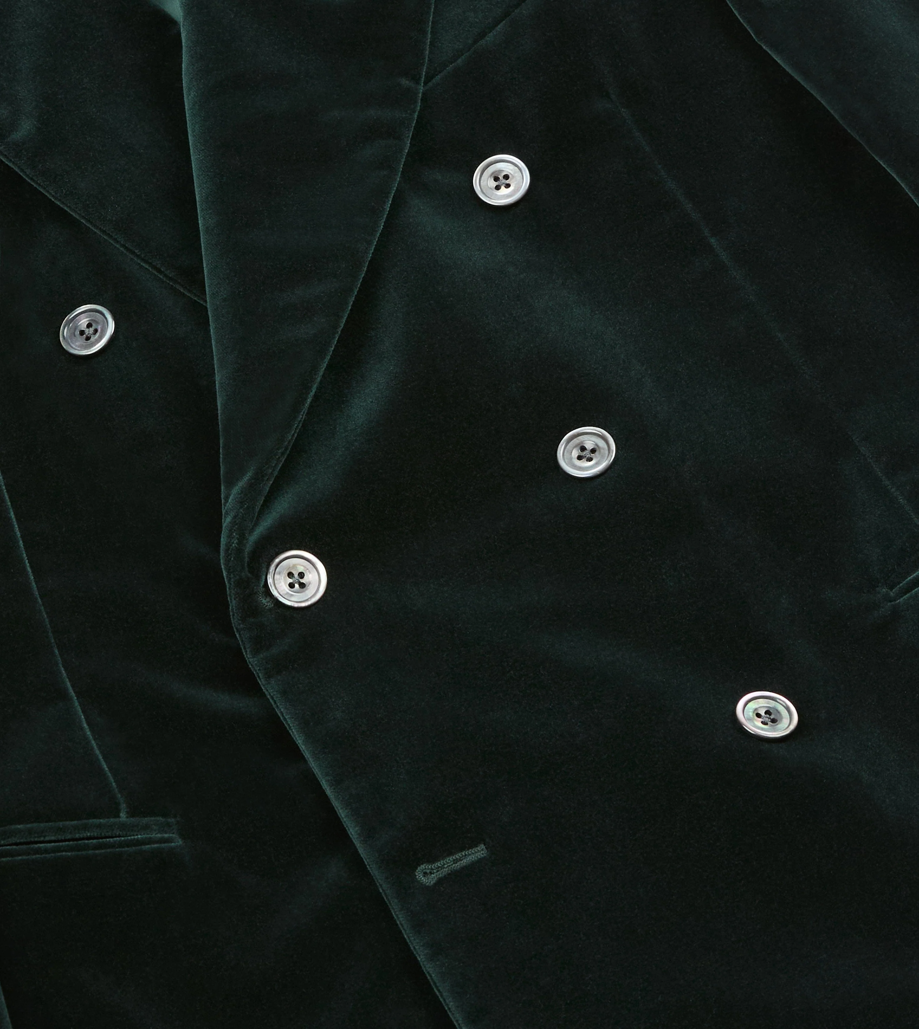 Green Velvet Double-Breasted Blazer - Image 5