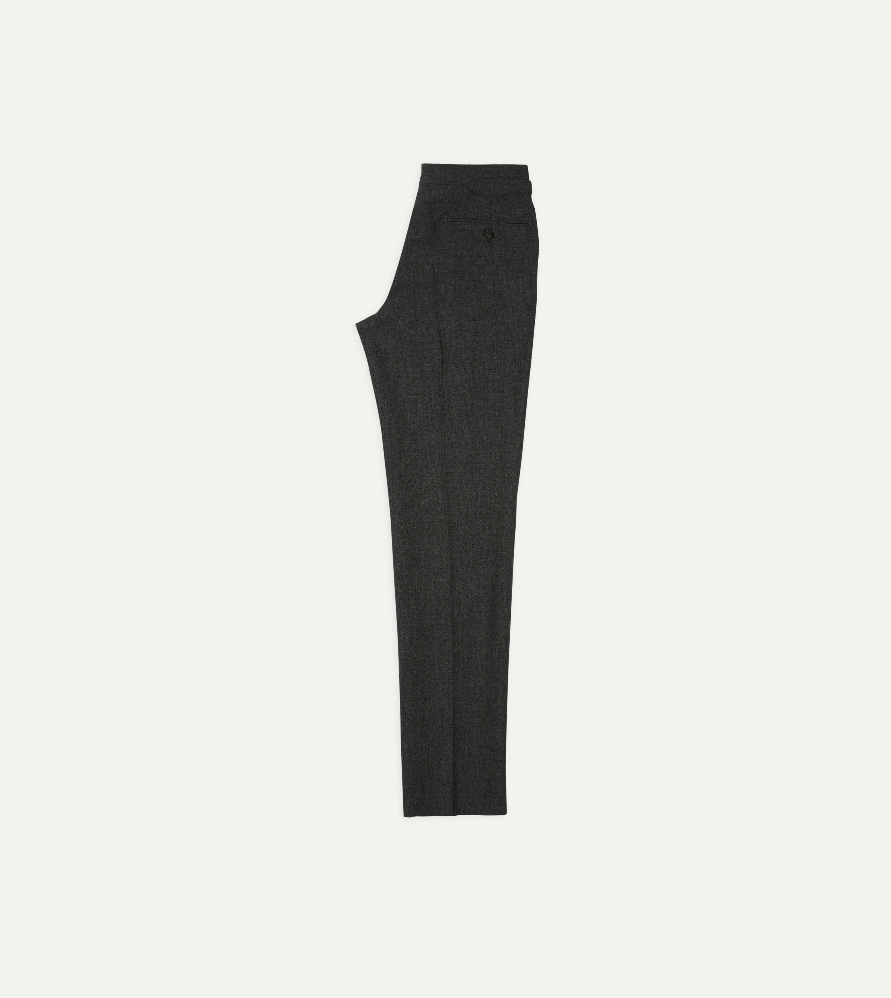 Grey Fresco® Wool Single Pleat Trouser - Image 6