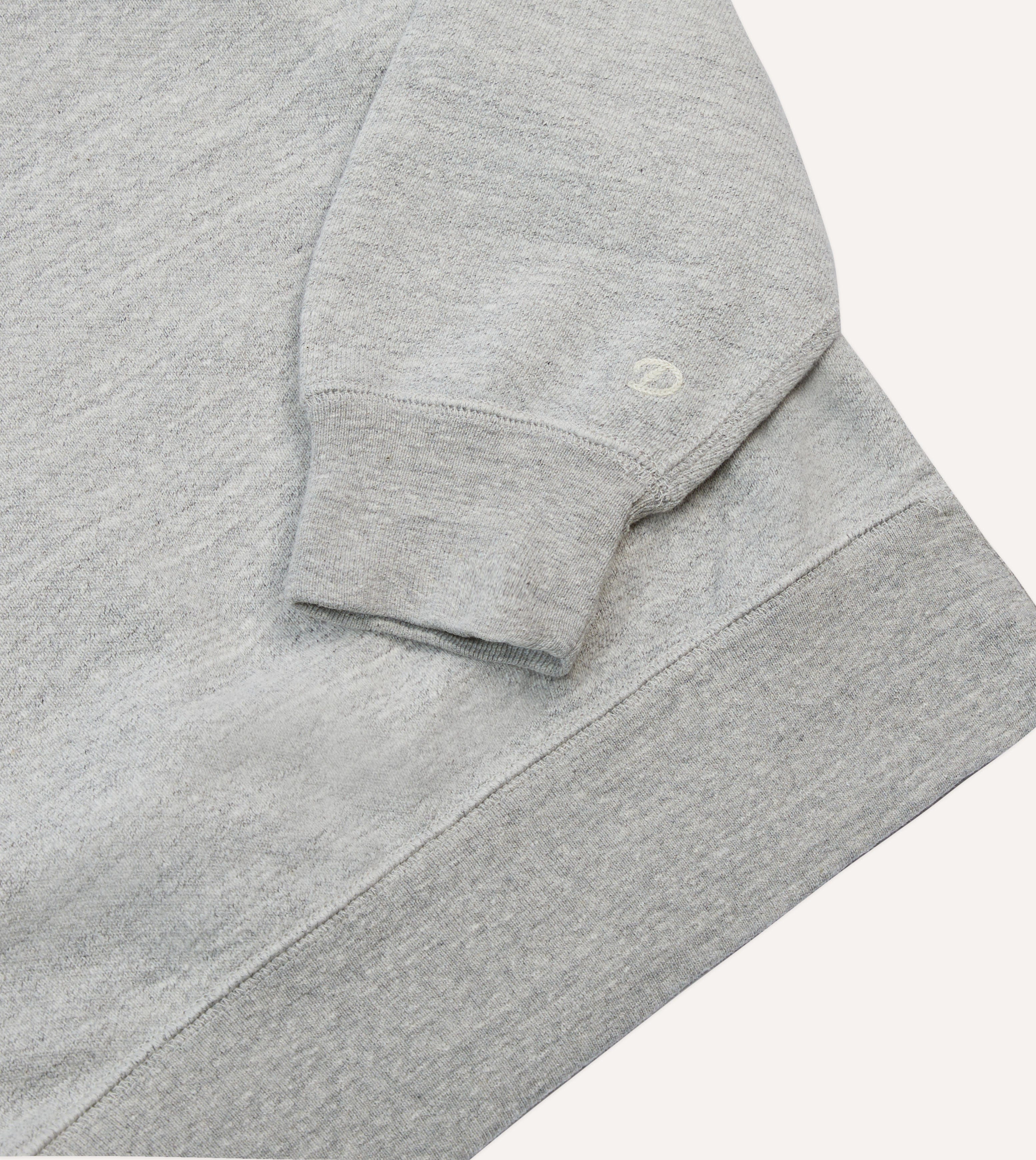 Grey Melange Cotton Sweatshirt - Image 4