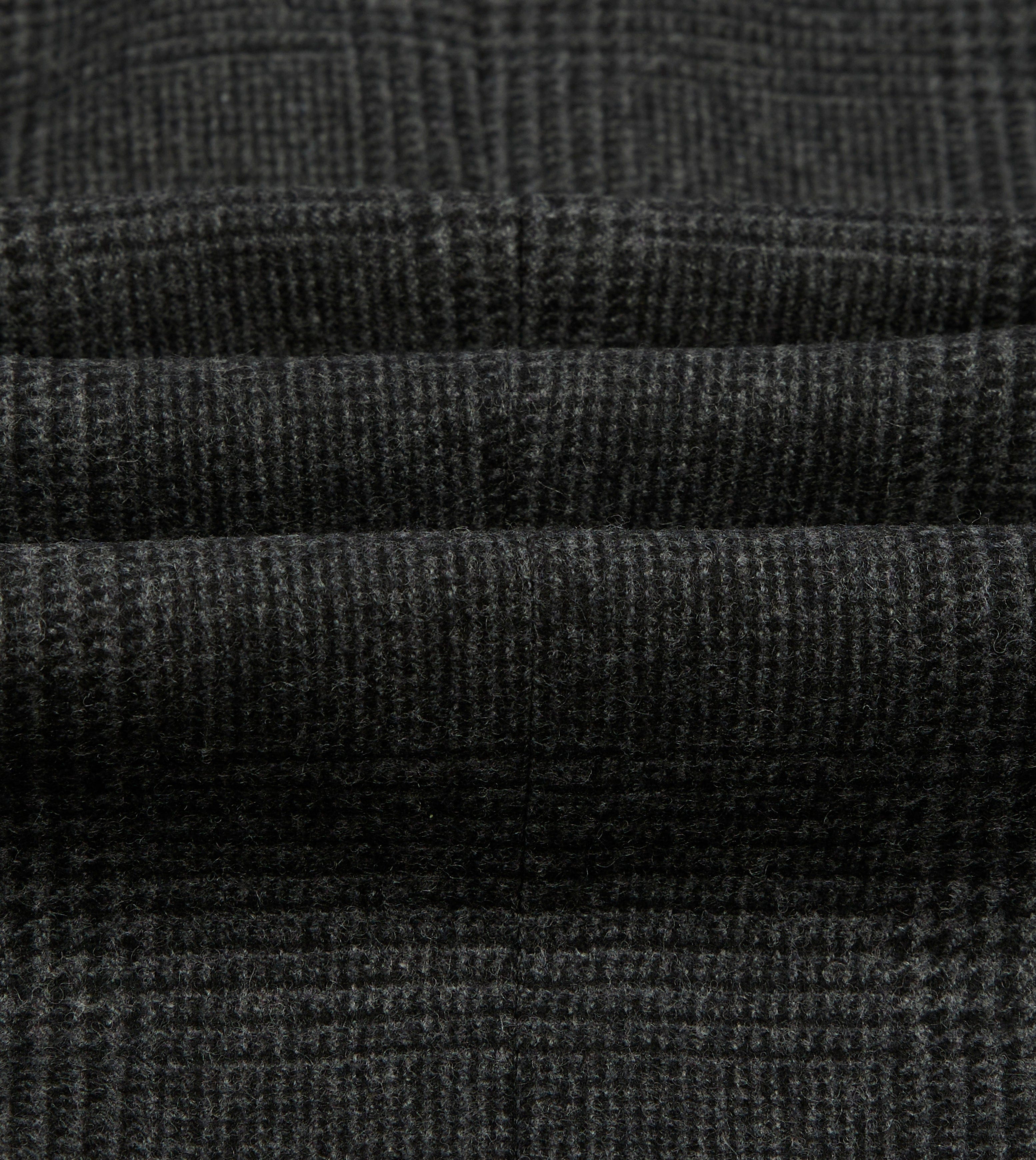 Grey Prince of Wales Check Wool Flannel Double-Breasted Tailored Jacket - Image 2