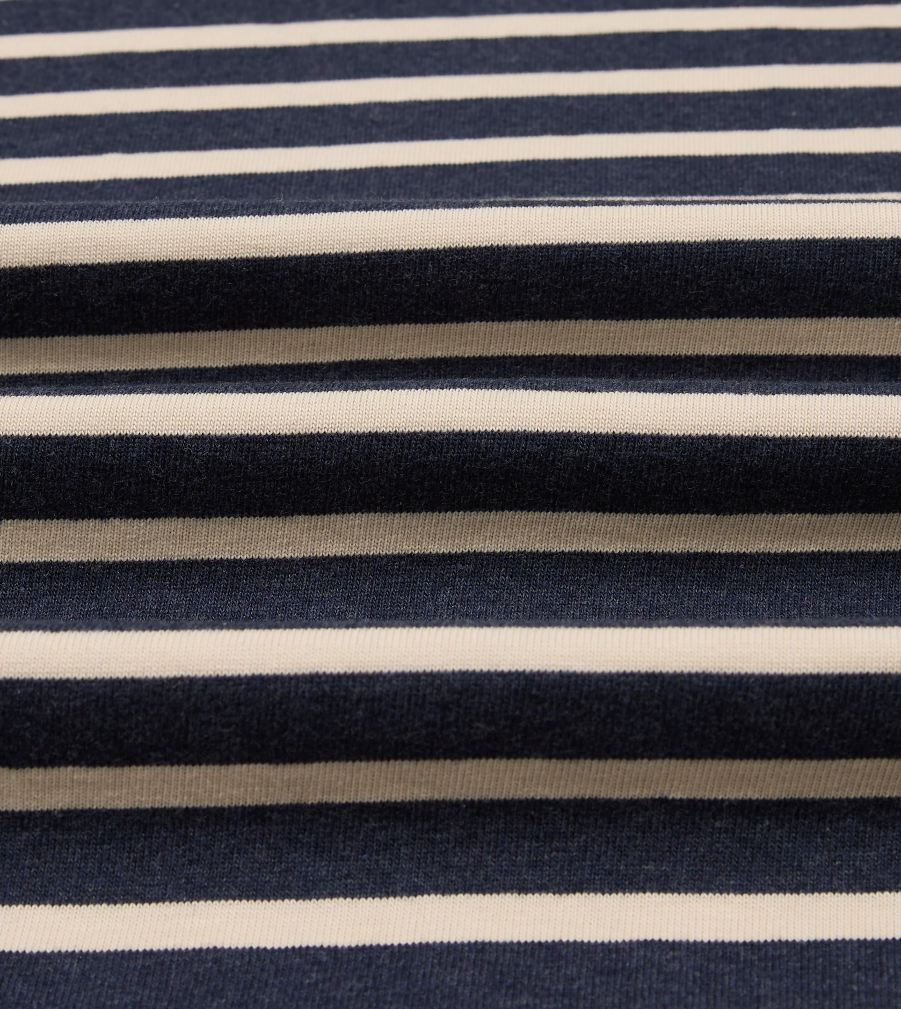 Indigo and Ecru Breton T-Shirt - Image 3