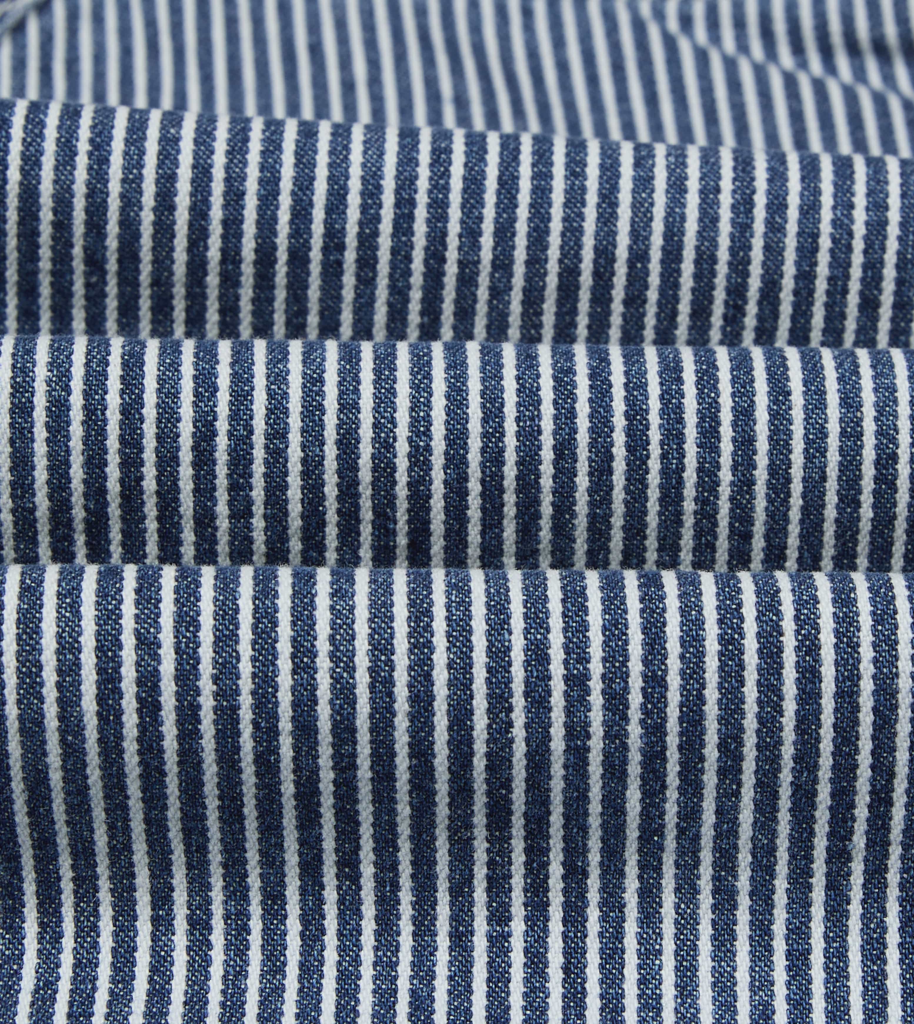 Indigo Stripe Denim Field Jacket - Image 4