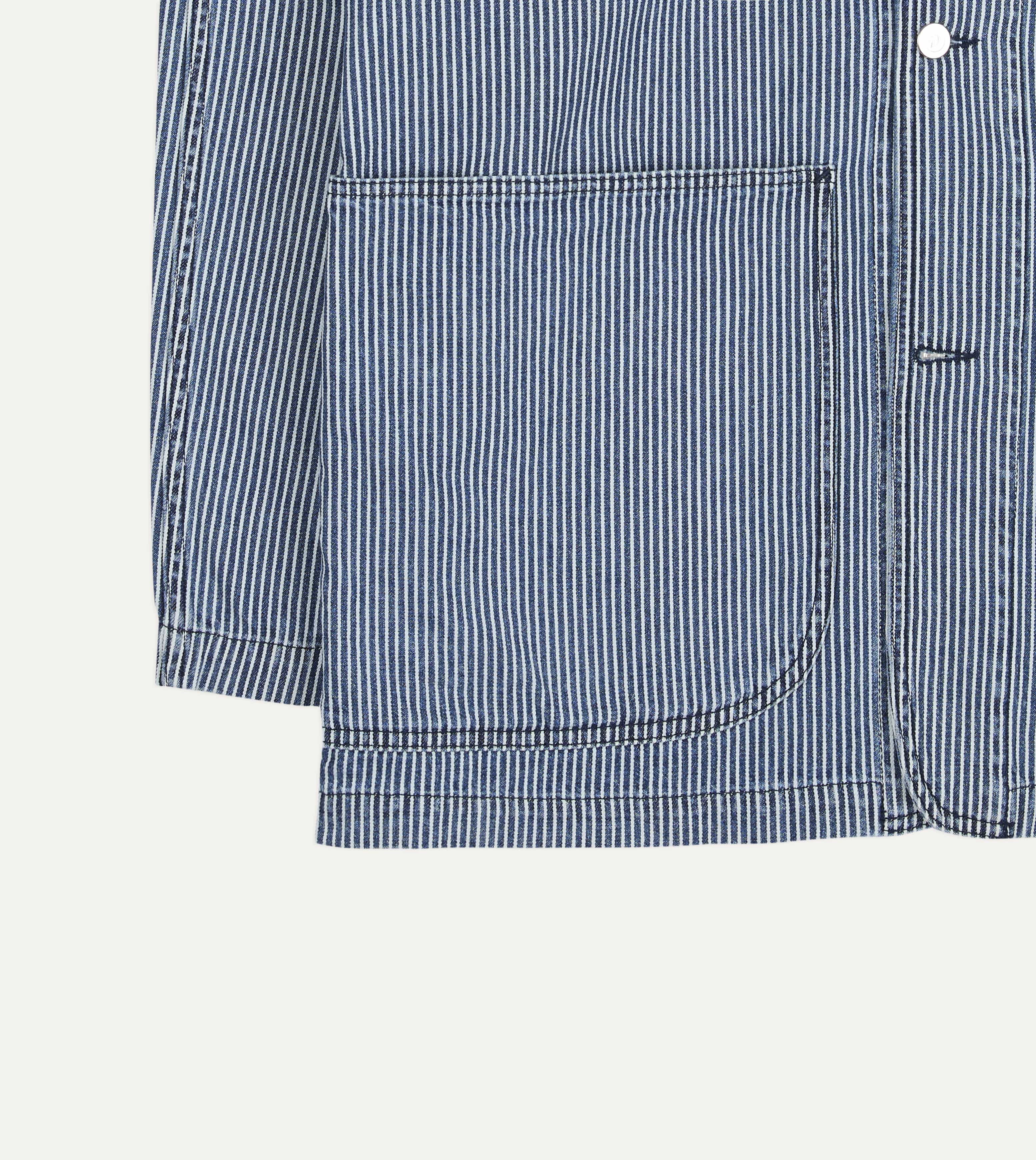 Indigo Stripe Denim Field Jacket - Image 7