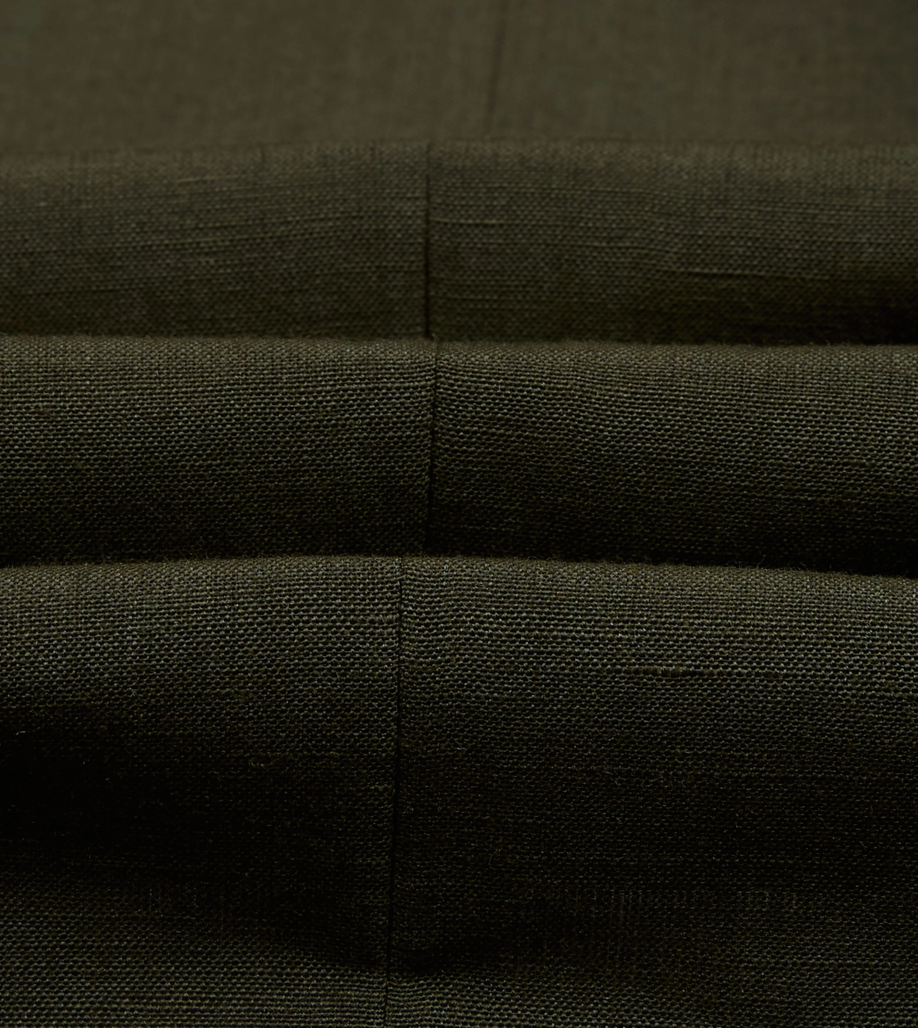 Khaki Green Linen-Wool Tailored Jacket - Image 2