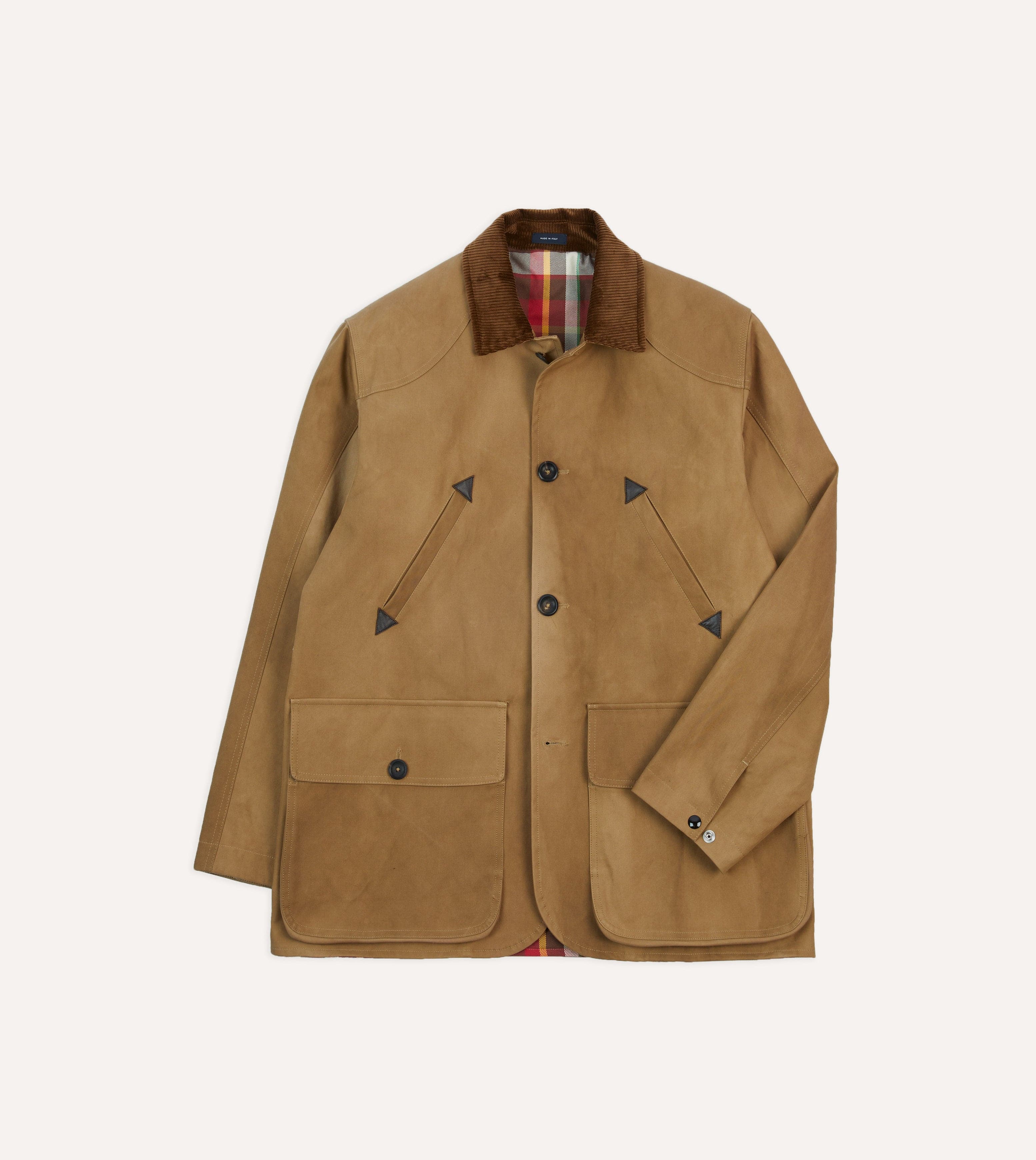 Light Brown Cotton Gabardine Barn Jacket - Image 2