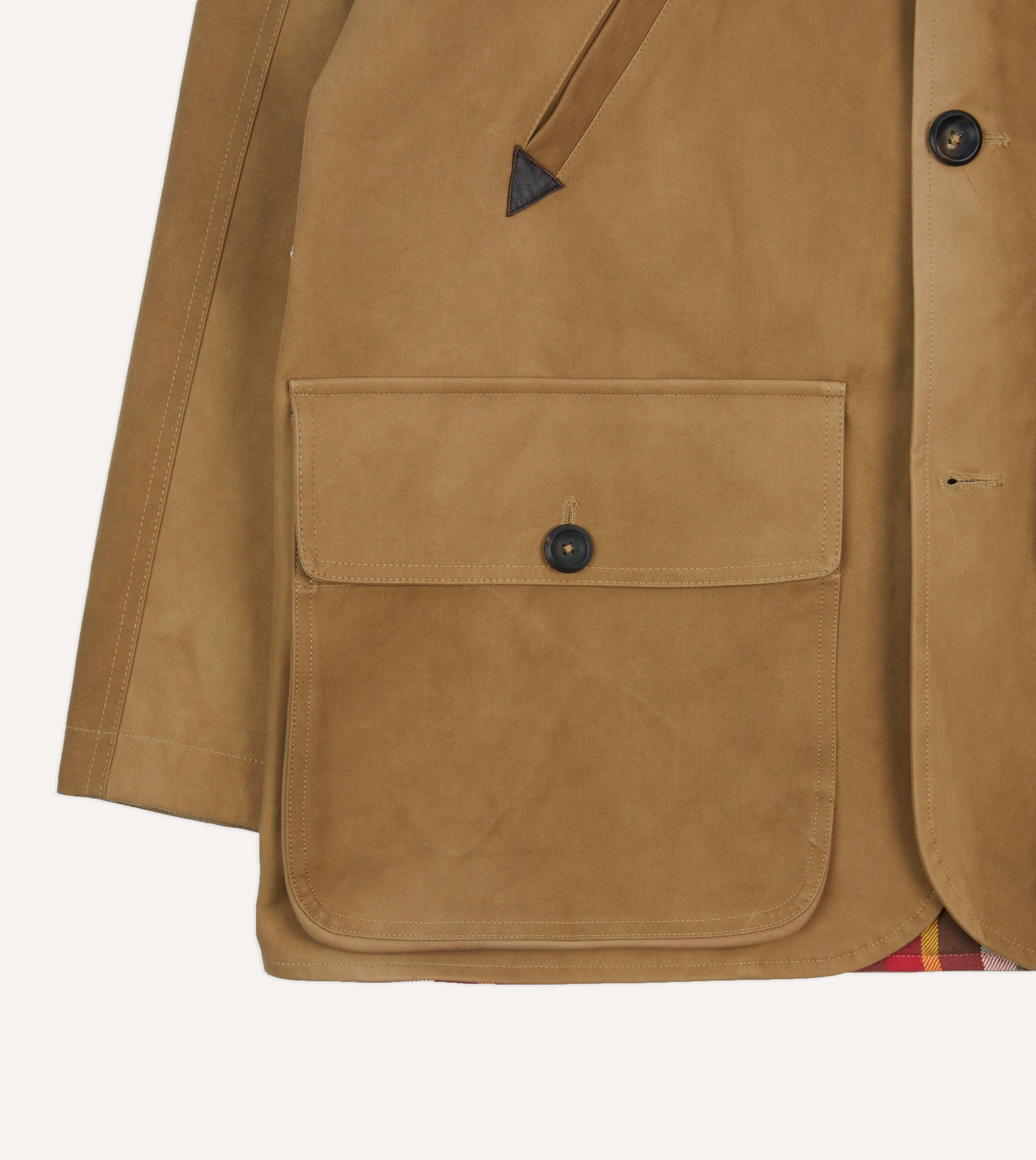 Light Brown Cotton Gabardine Barn Jacket - Image 8