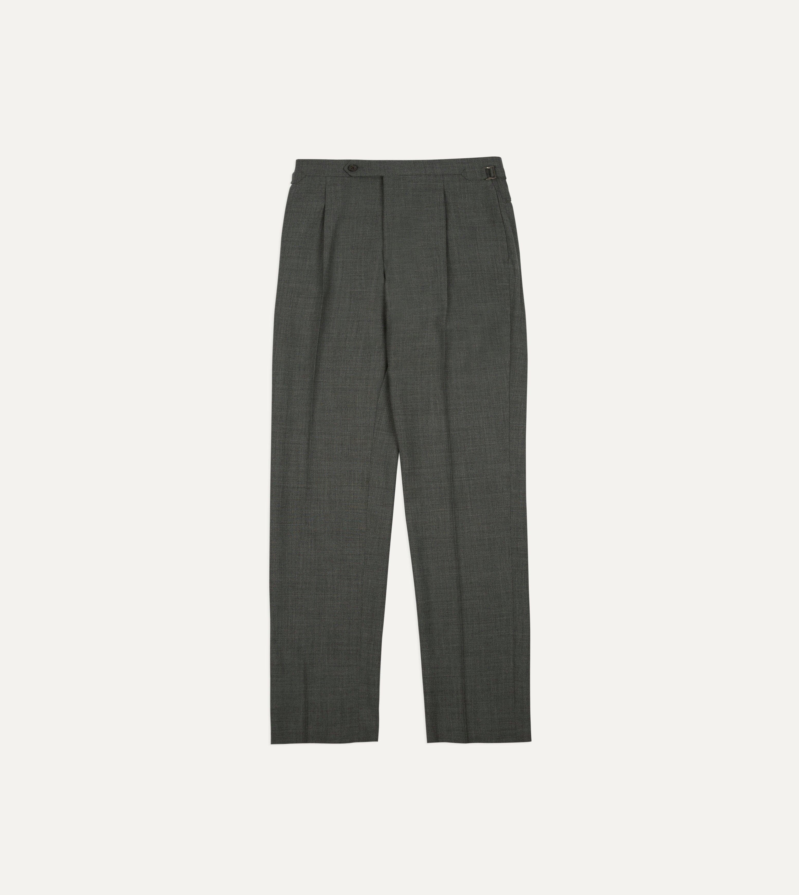 Light Grey Fresco Lite® Single Pleat Trouser - Image 3