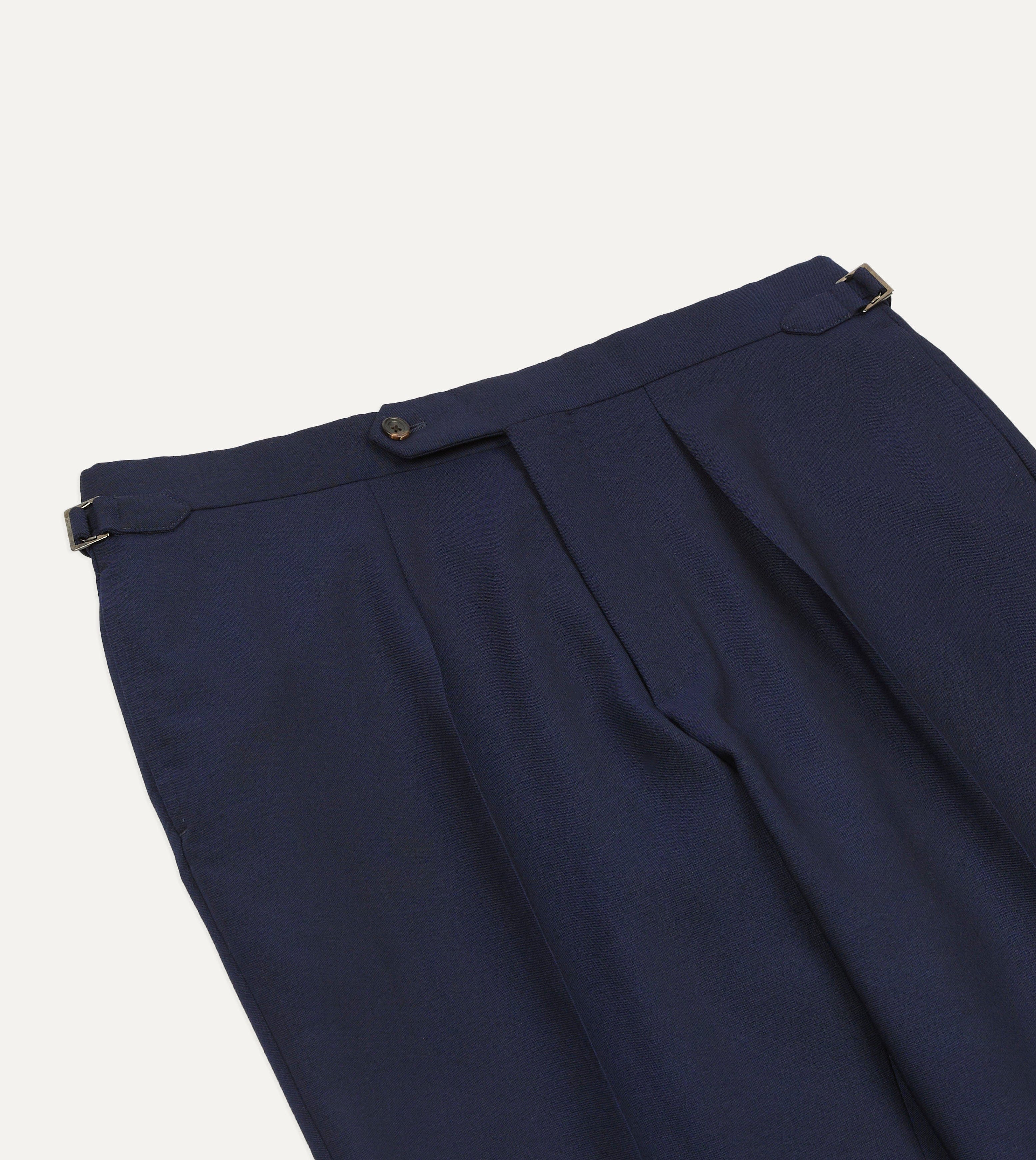 Light Navy Fresco Lite® Single Pleat Trouser - Image 4