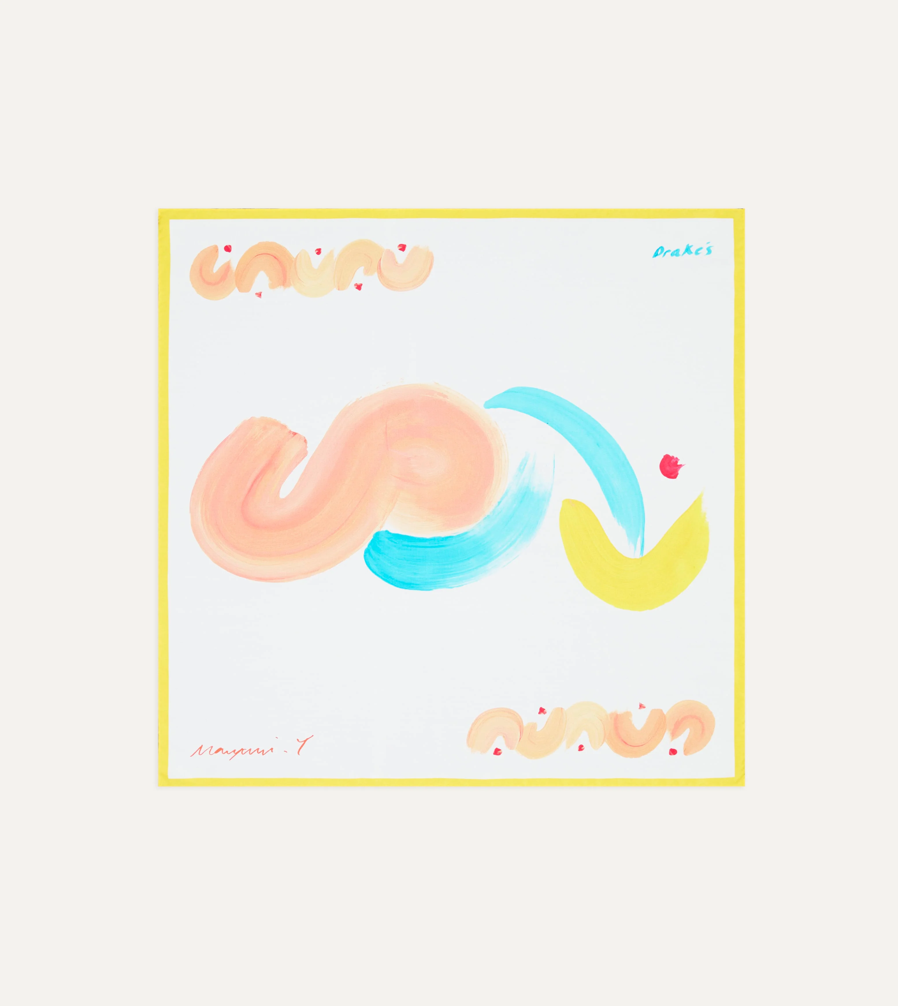 Mayumi Y. for Drake’s Brush Print Silk Bandana