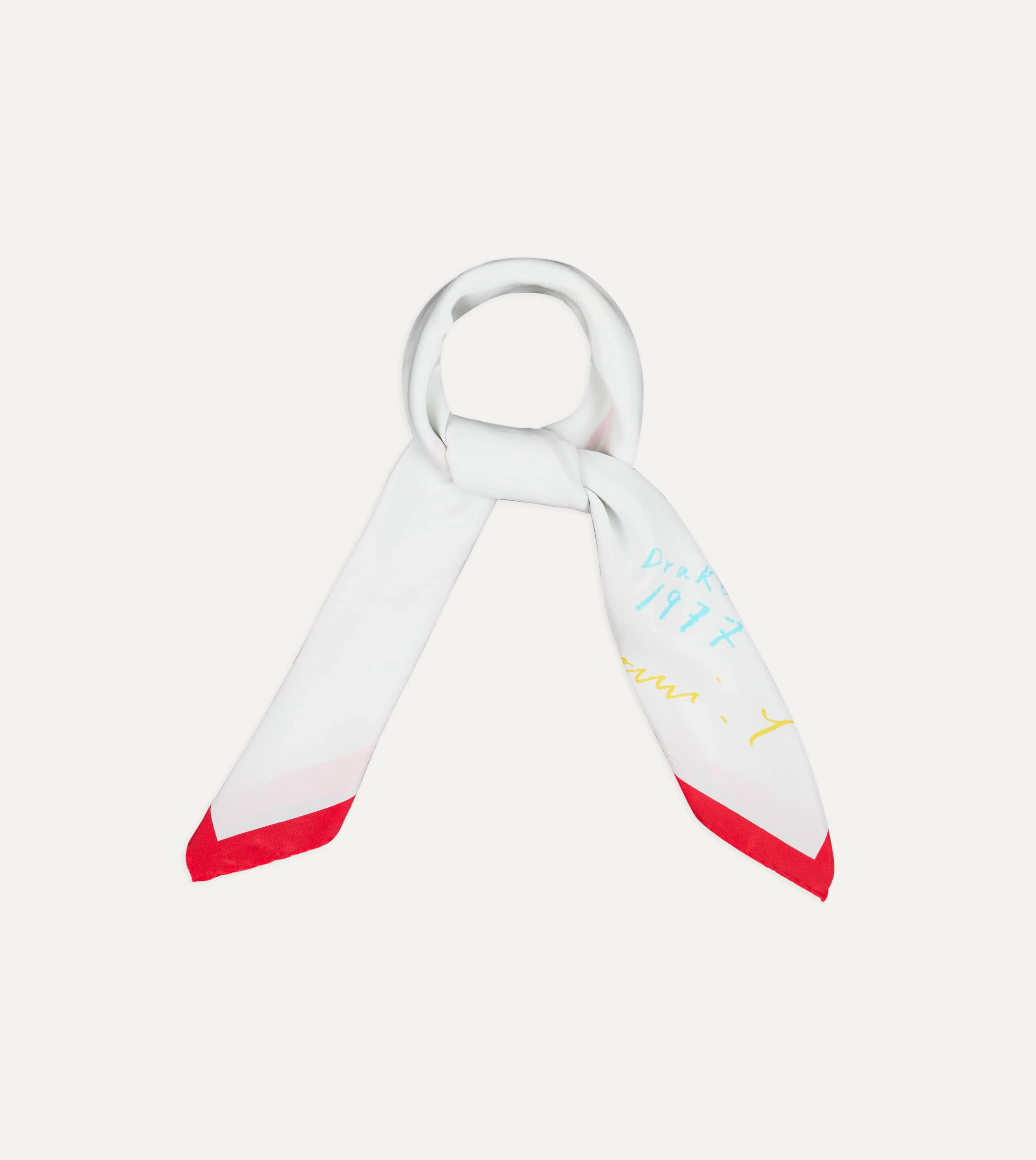 Mayumi Y. for Drake’s Pastel Print Silk Bandana - Image 3