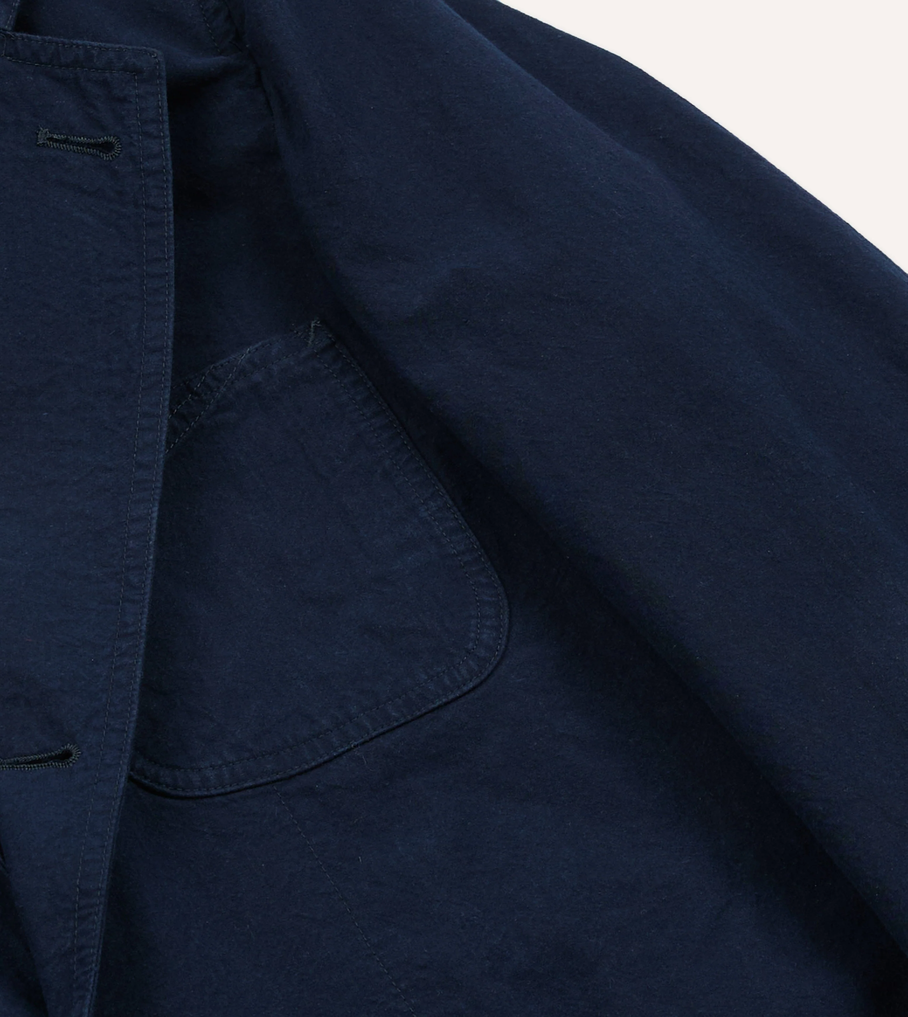 Navy Cotton-Linen Double Layer Games Blazer - Image 4