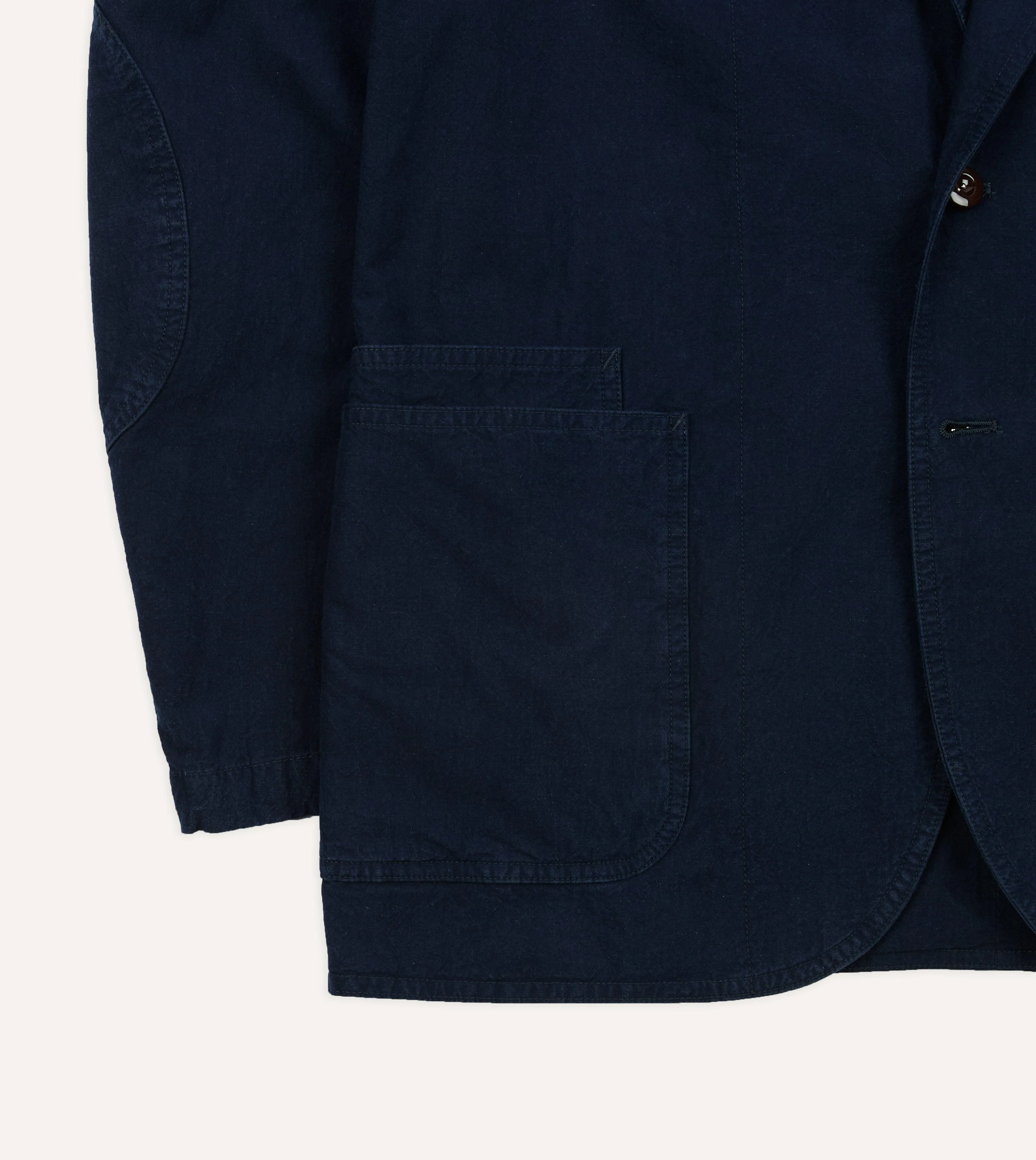 Navy Cotton-Linen Double Layer Games Blazer - Image 6