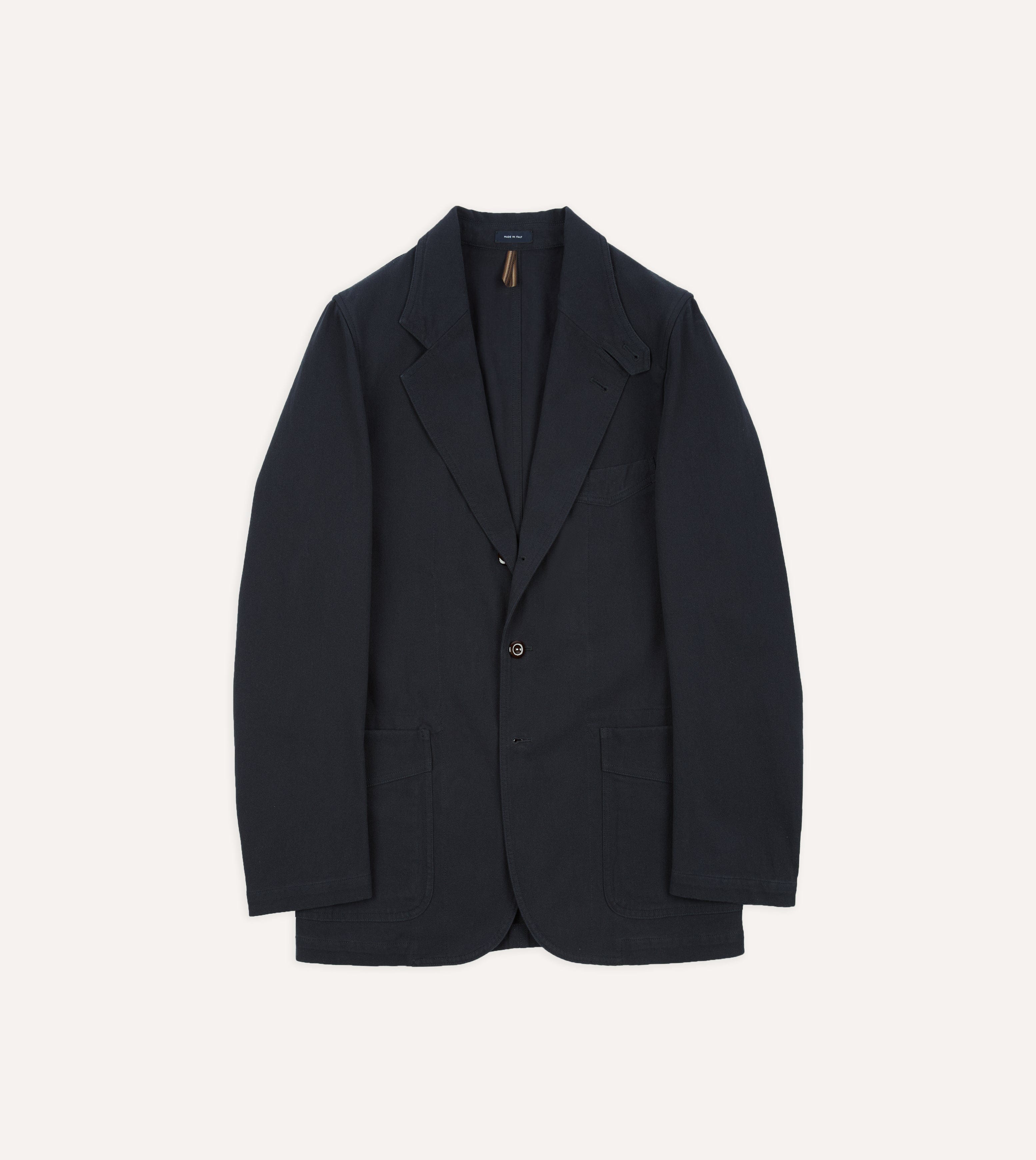 Navy Cotton Twill Field Games Blazer - Image 2