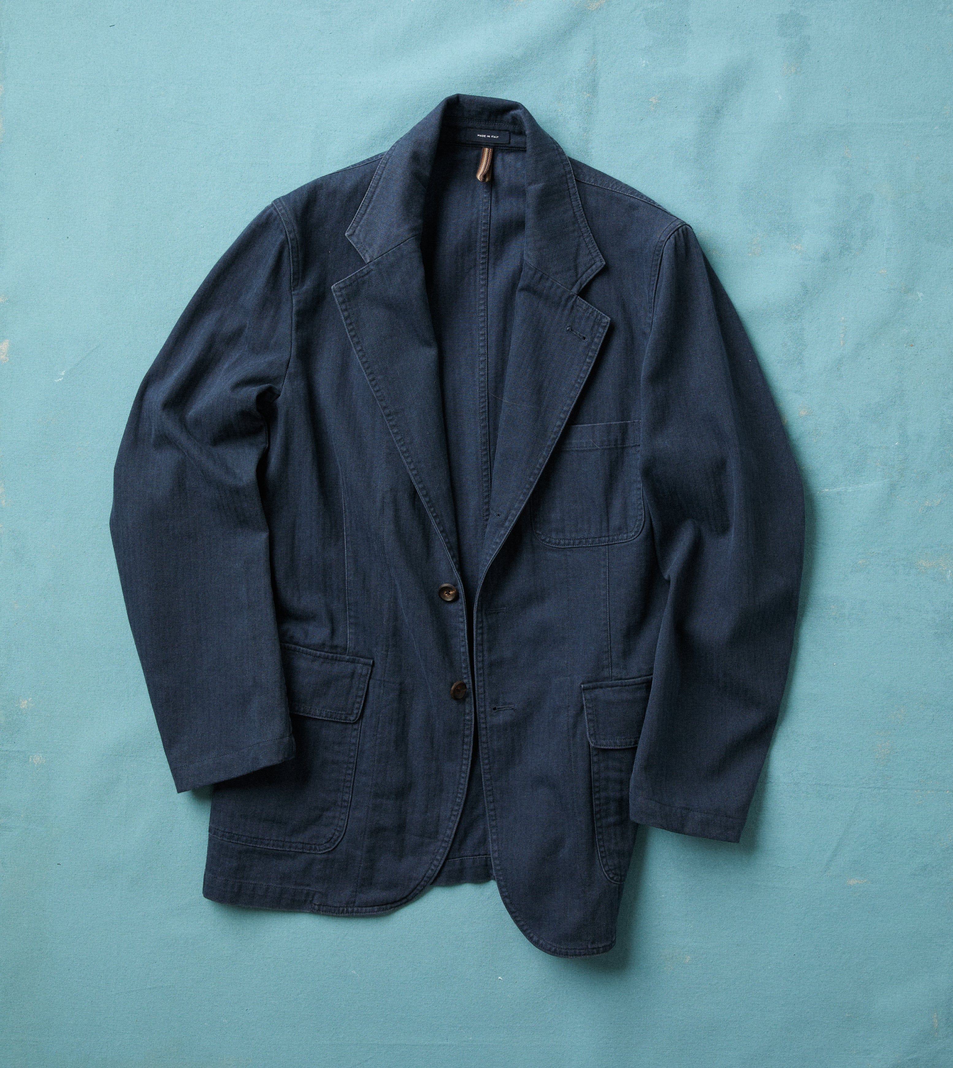 Navy Herringbone Twill Cotton Games Blazer Mk. I - Image 2