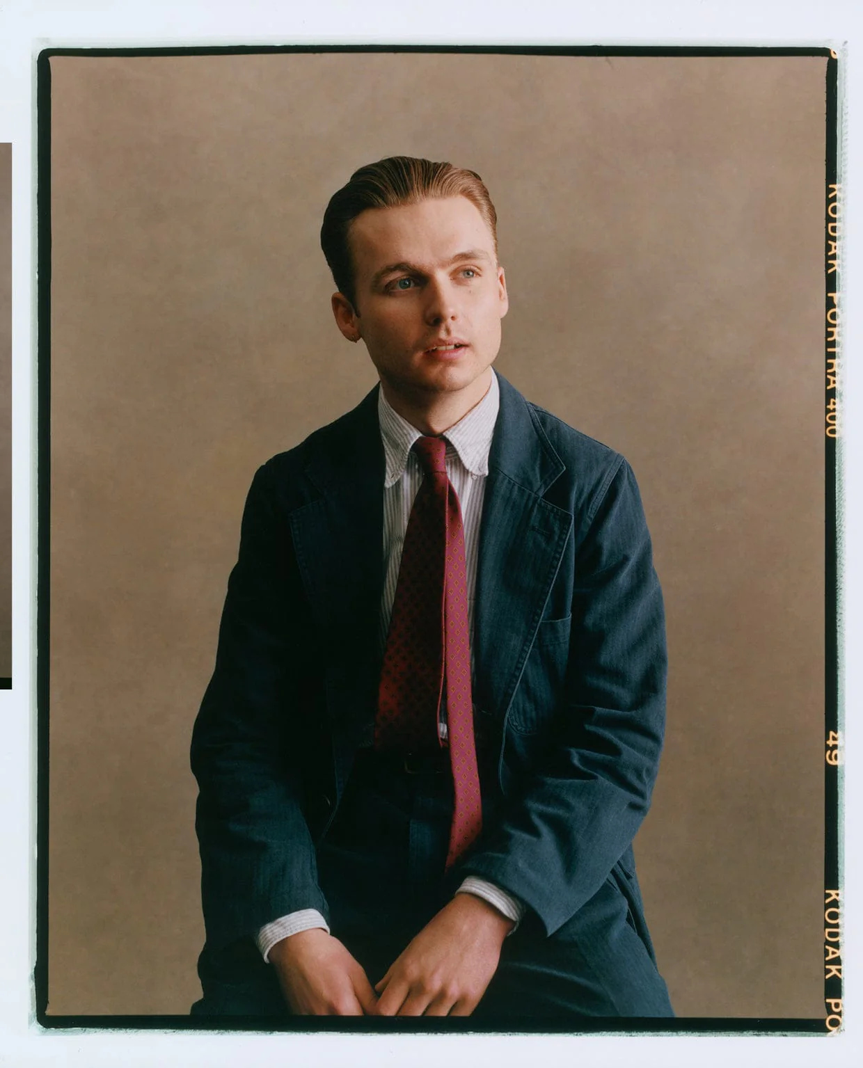 Navy Herringbone Twill Cotton Games Blazer Mk. I - Image 3